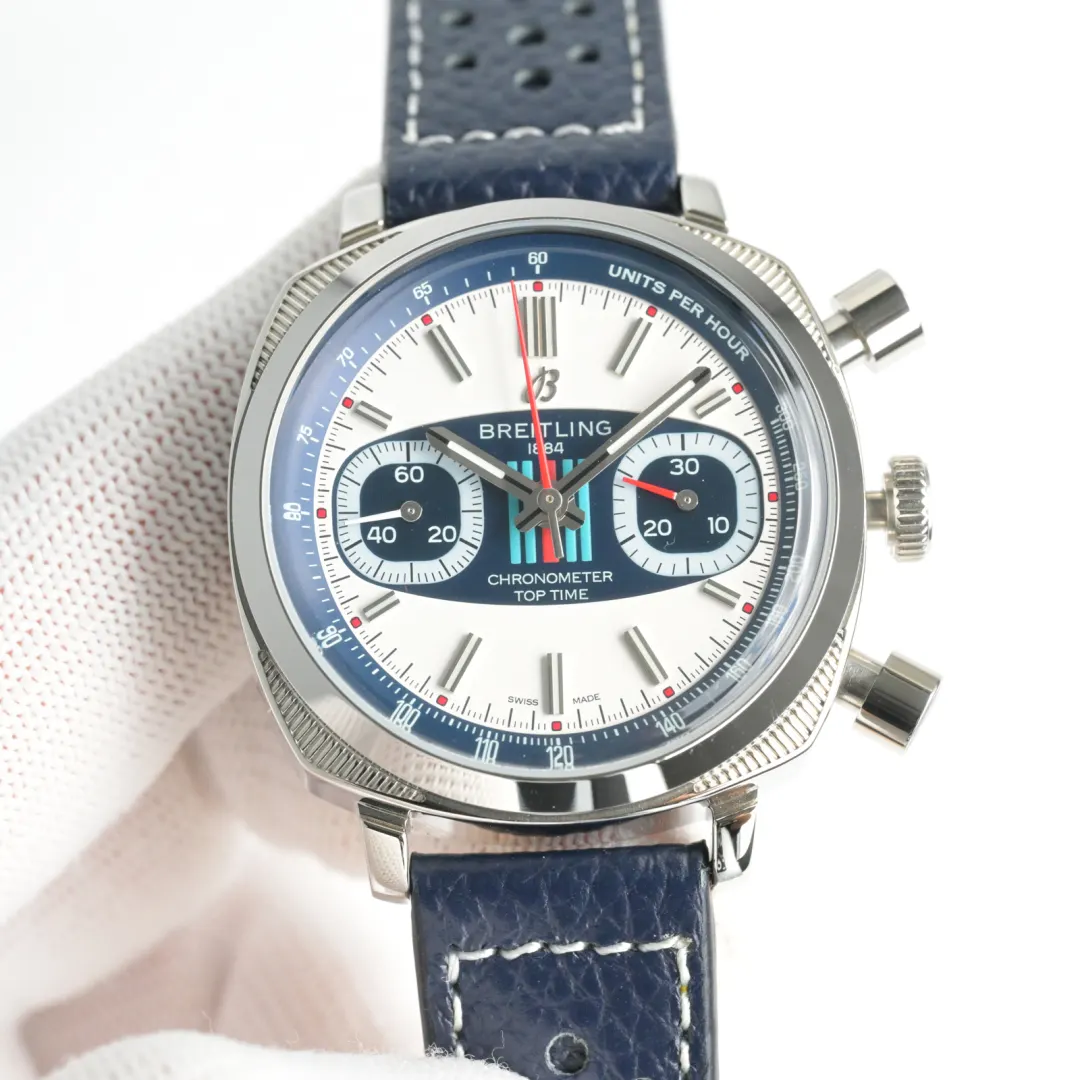 Red Blue Watch Classic Leather