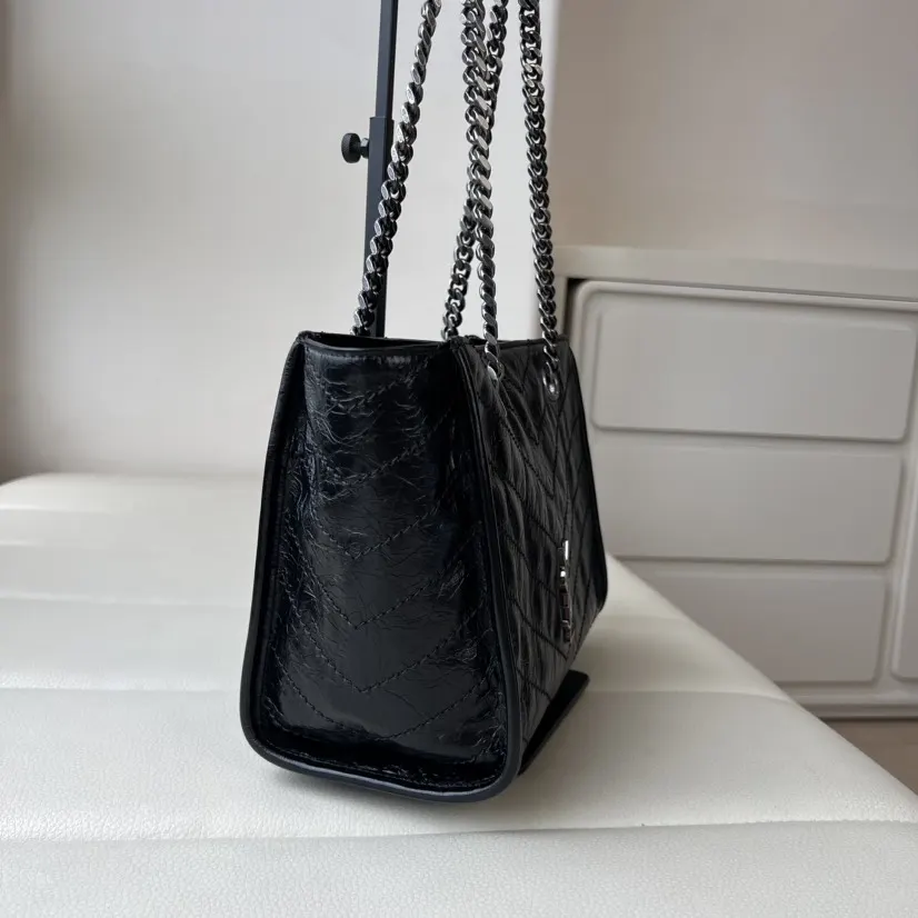 Silver Chain Bag Leather