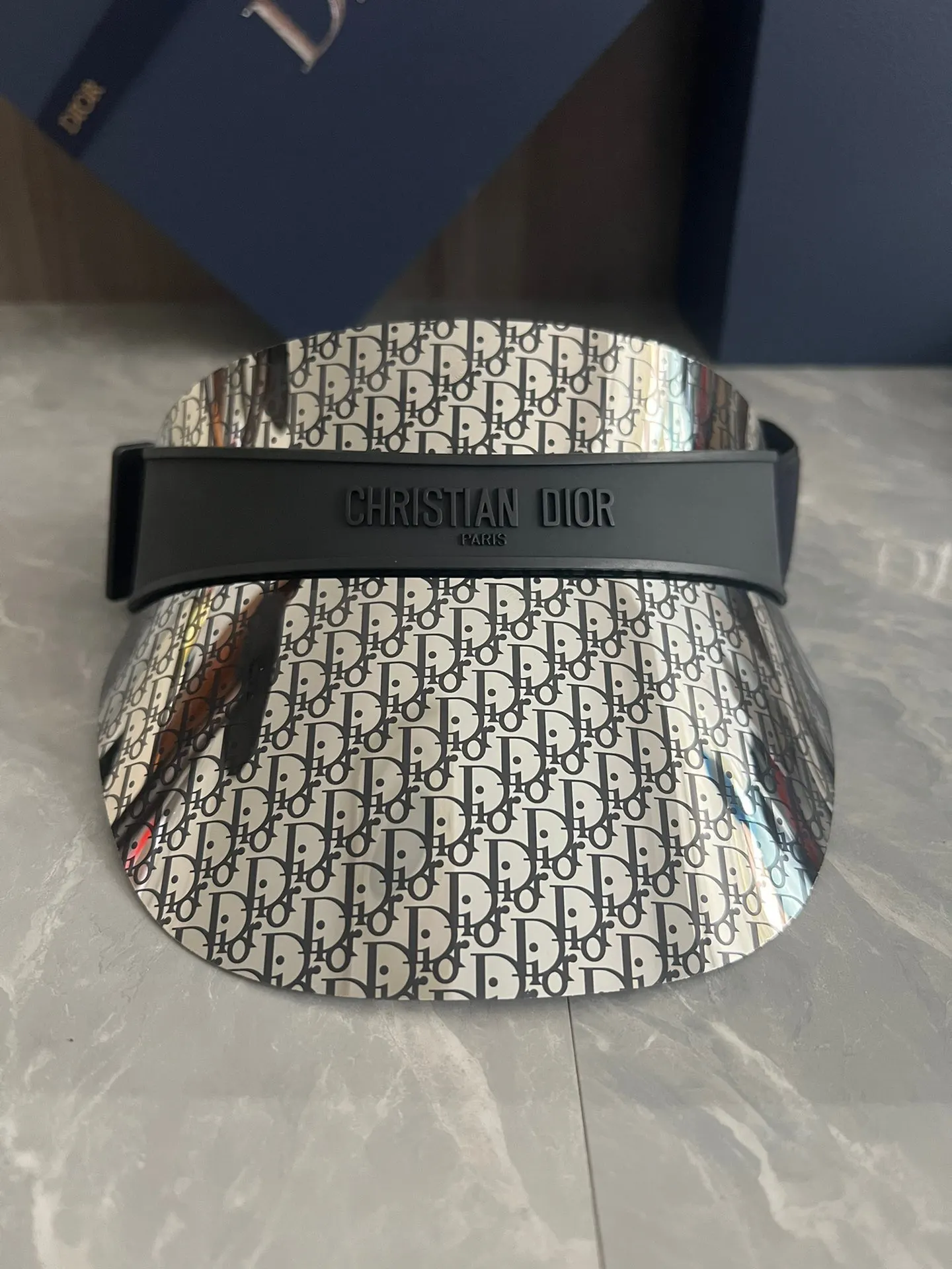Dior Oblique 海军蓝提花帽子 精致配饰