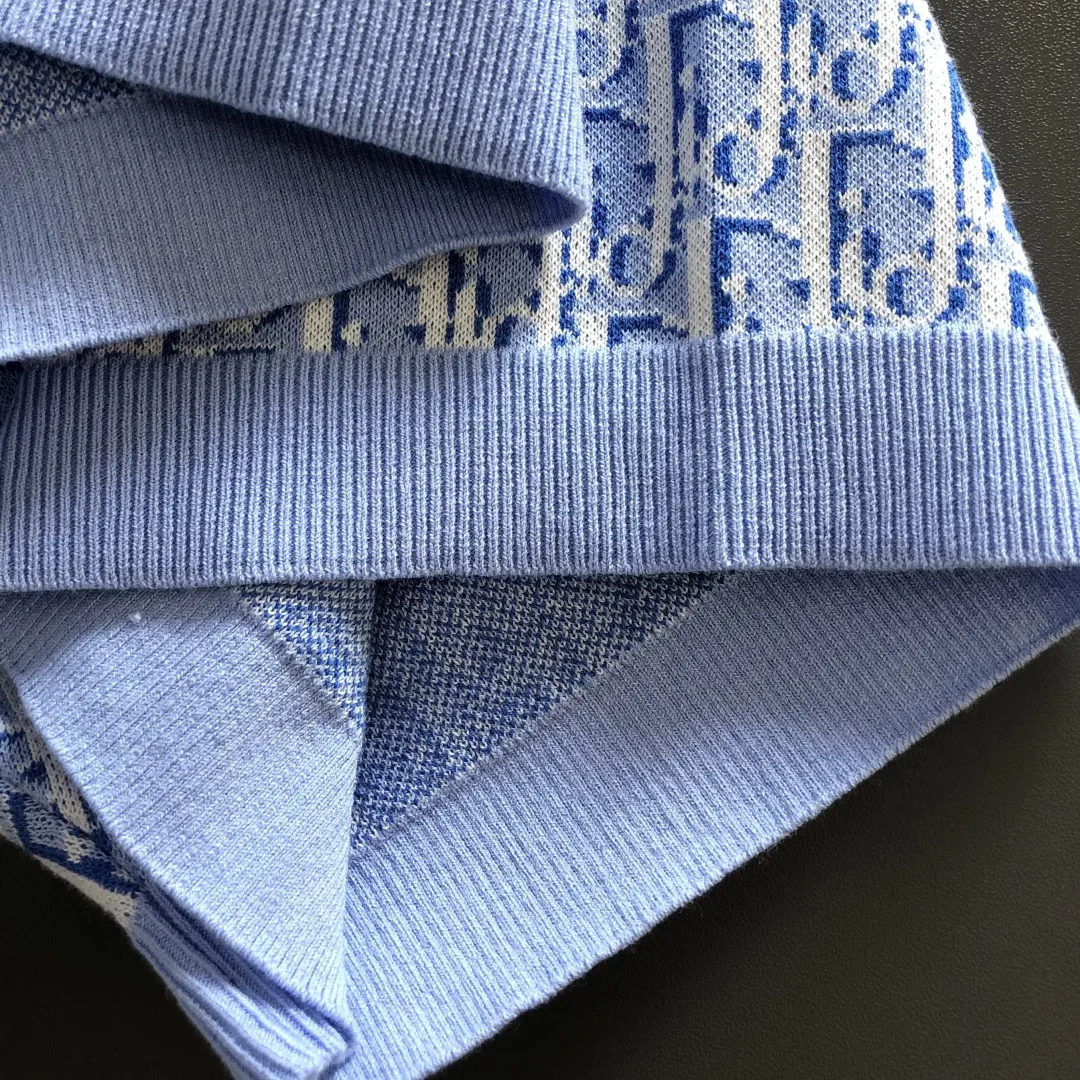 Dior Oblique 提花 Polo衫 蓝色