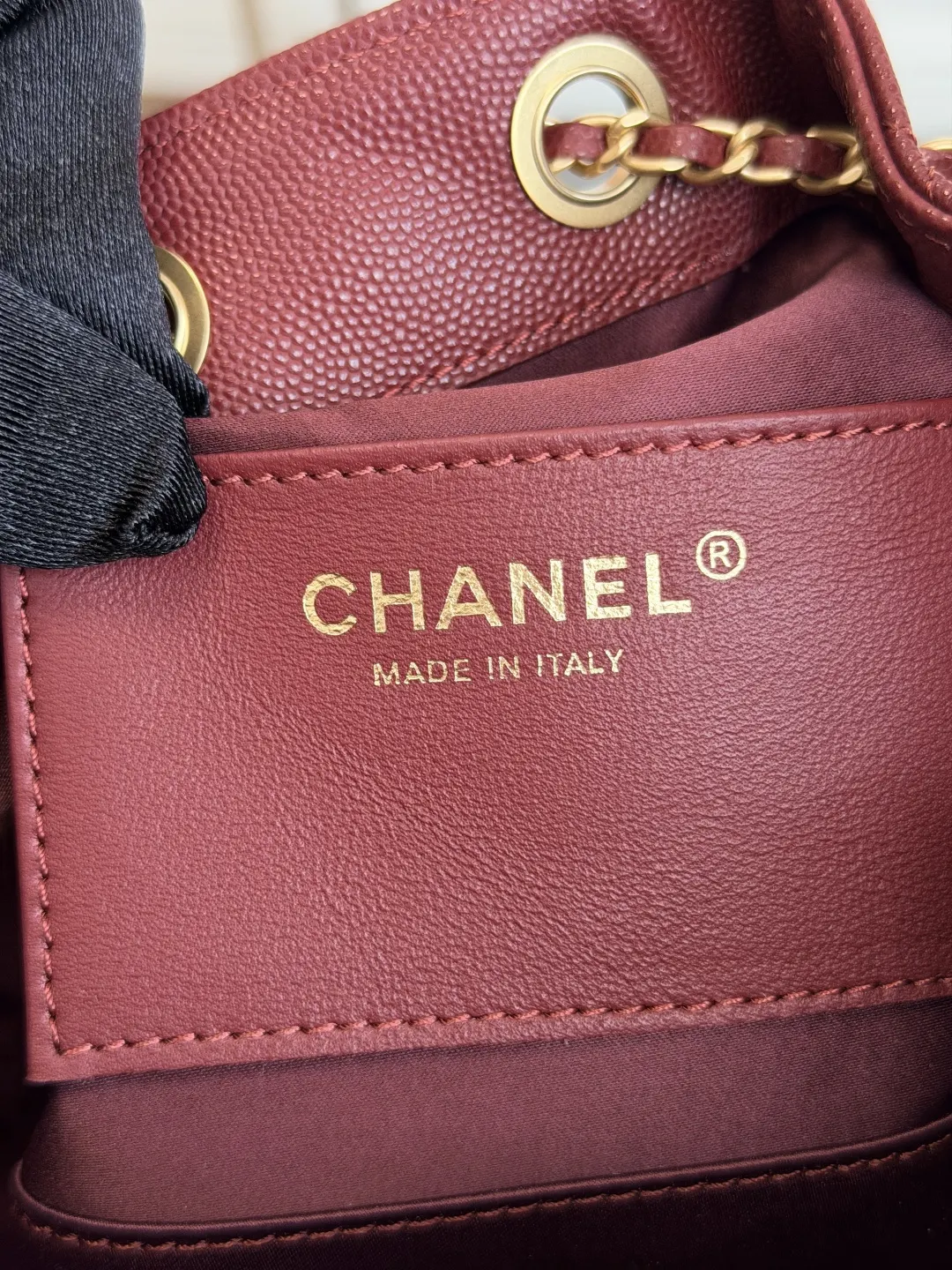 CHANEL 白色 紅色 小牛皮 腋下包 復古腋下背款