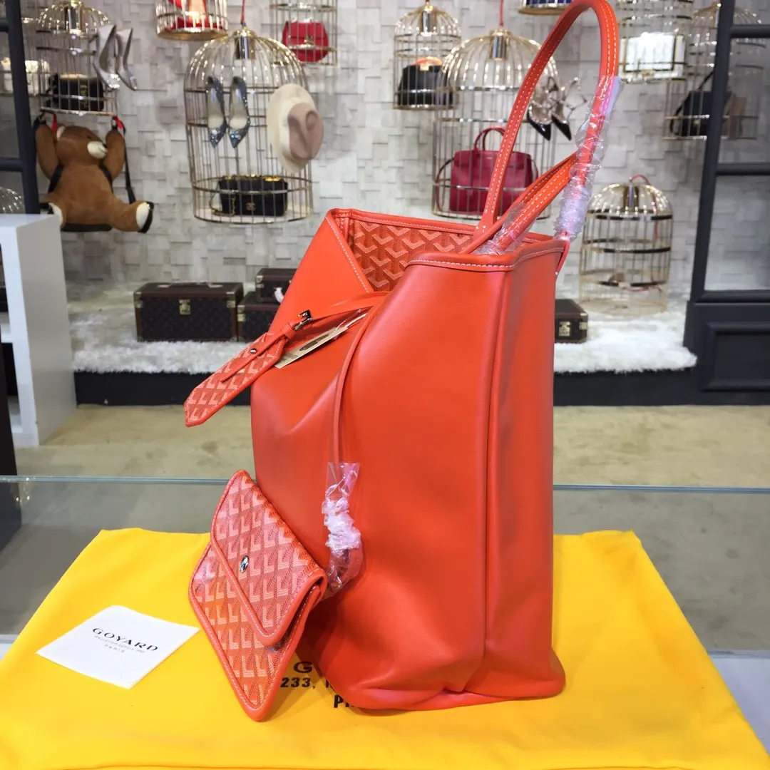 Goyard 戈雅 双面可用 充满法式优雅 订制Y字母涂鸦料 皮轻 托特包 大容量托特款