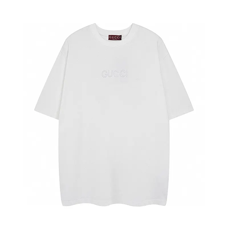 Gucci Double G Embroidery Short Sleeve T-Shirt