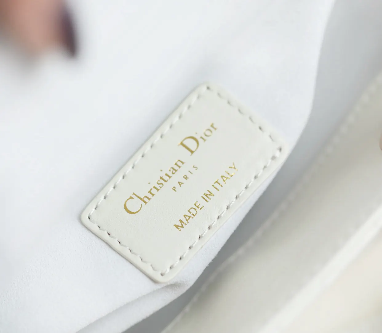 Dior Lady Dior White Canvas Handbag Image 6 Dior Lady Dior White Canvas Handbag Image 6