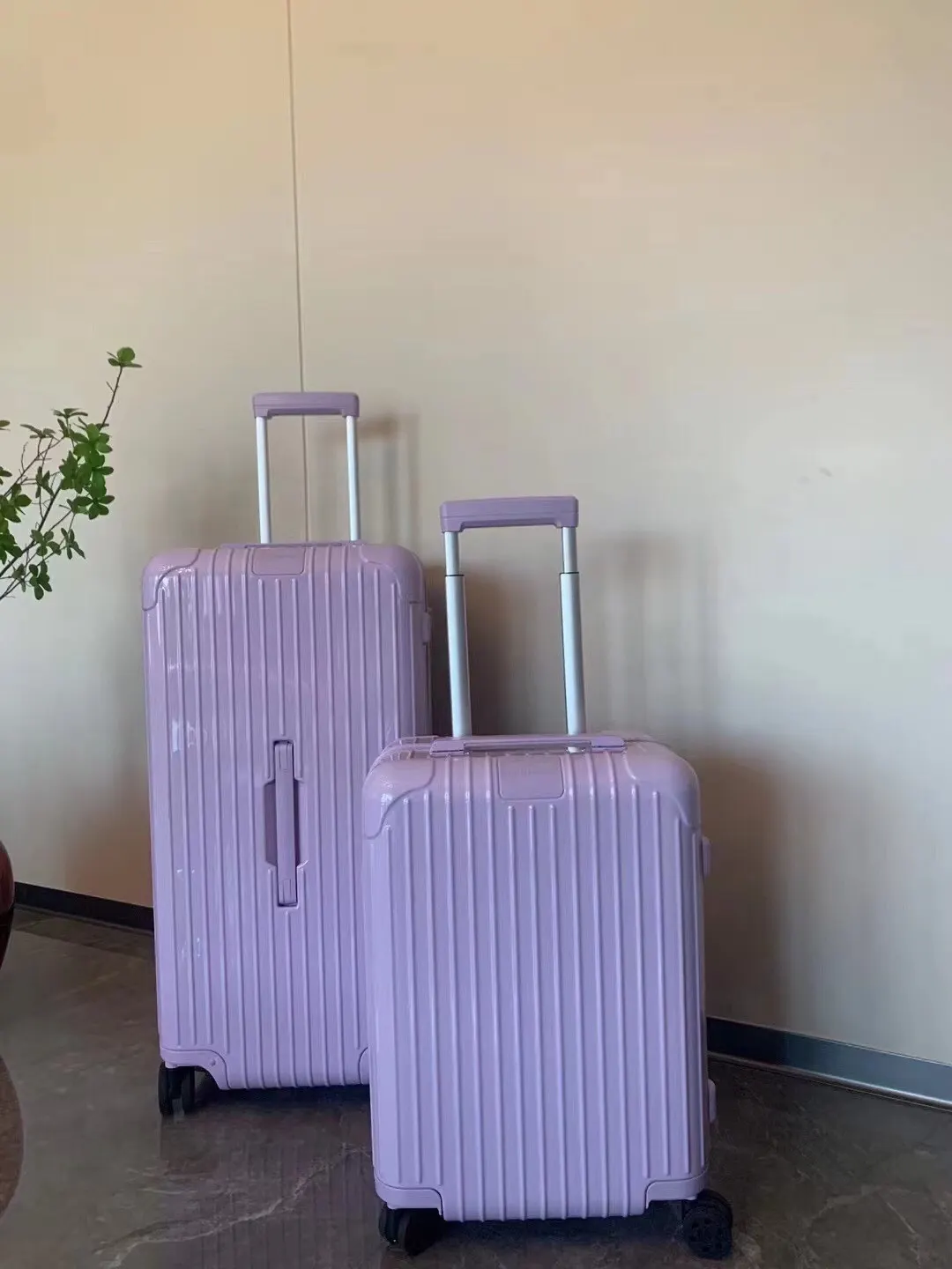 Black White Carry-On Suitcase Travel Lightweight