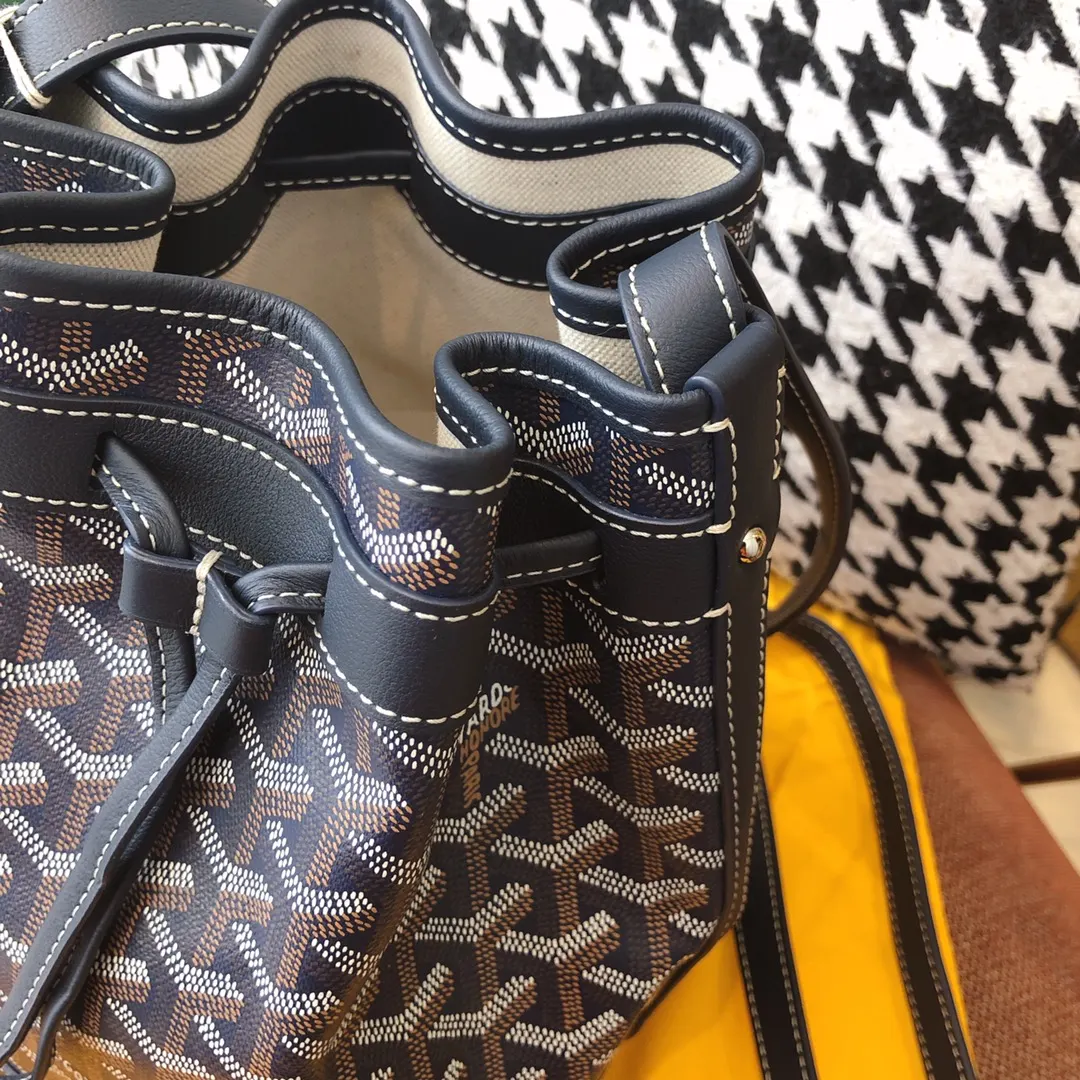 Goyard 老花 蓝色 帆布 水桶包 休闲水桶款