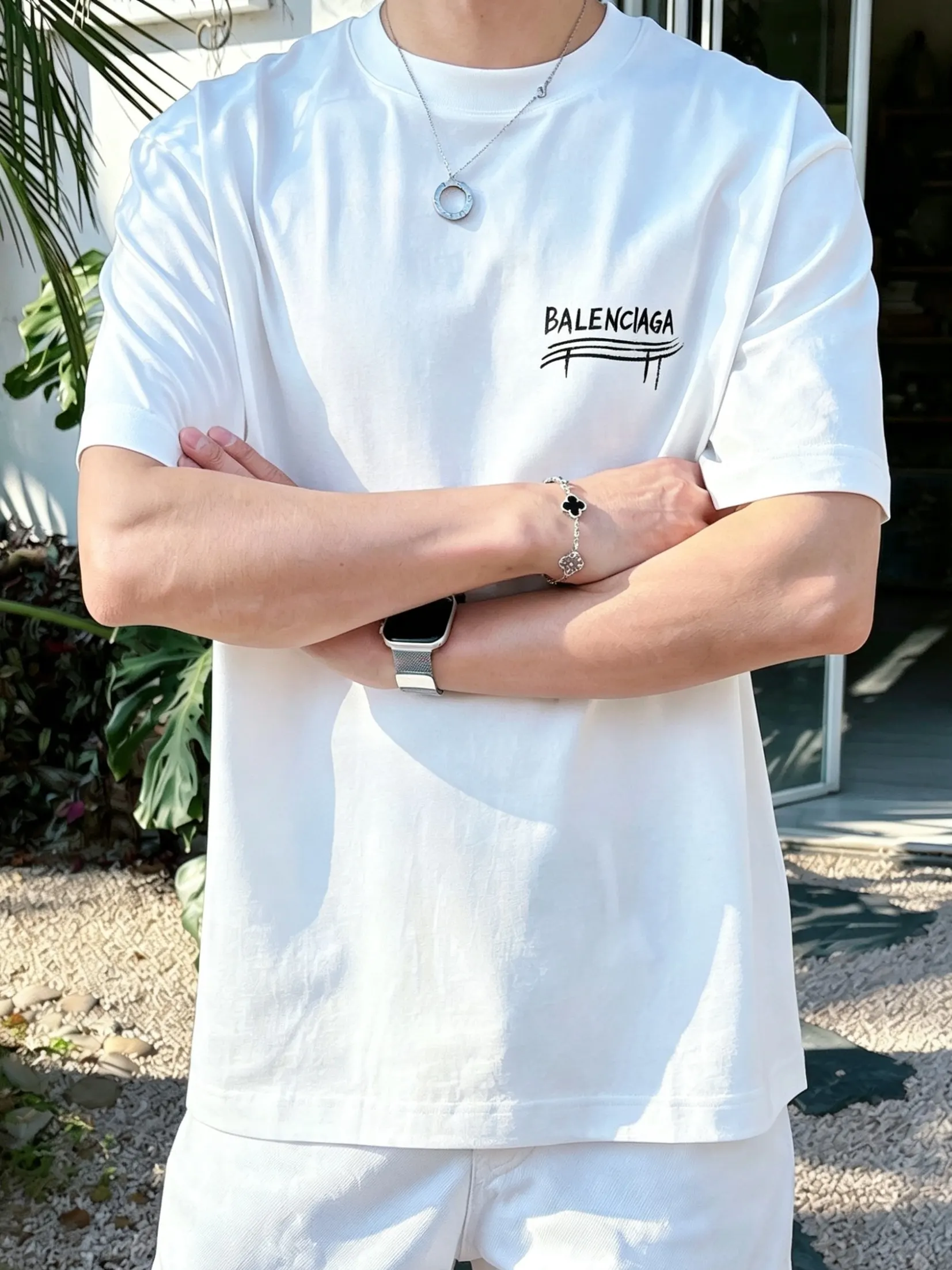Balenciaga 2026春夏 Logo 字母 短袖T恤