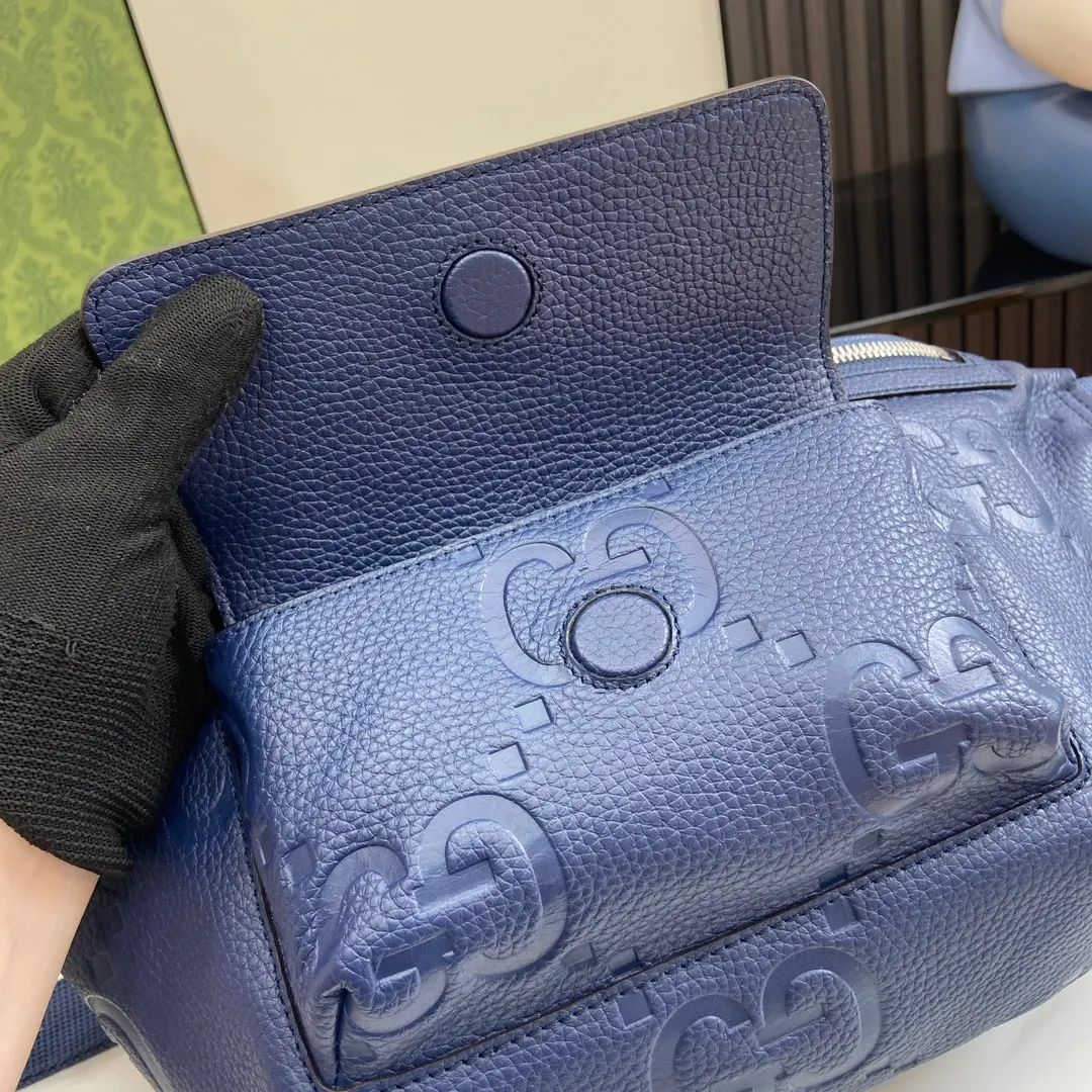 Gucci 藍色 皮革 双g 斜背包 輕便斜挎款(數字9) Gucci 藍色 皮革 双g 斜背包 輕便斜挎款(數字9)