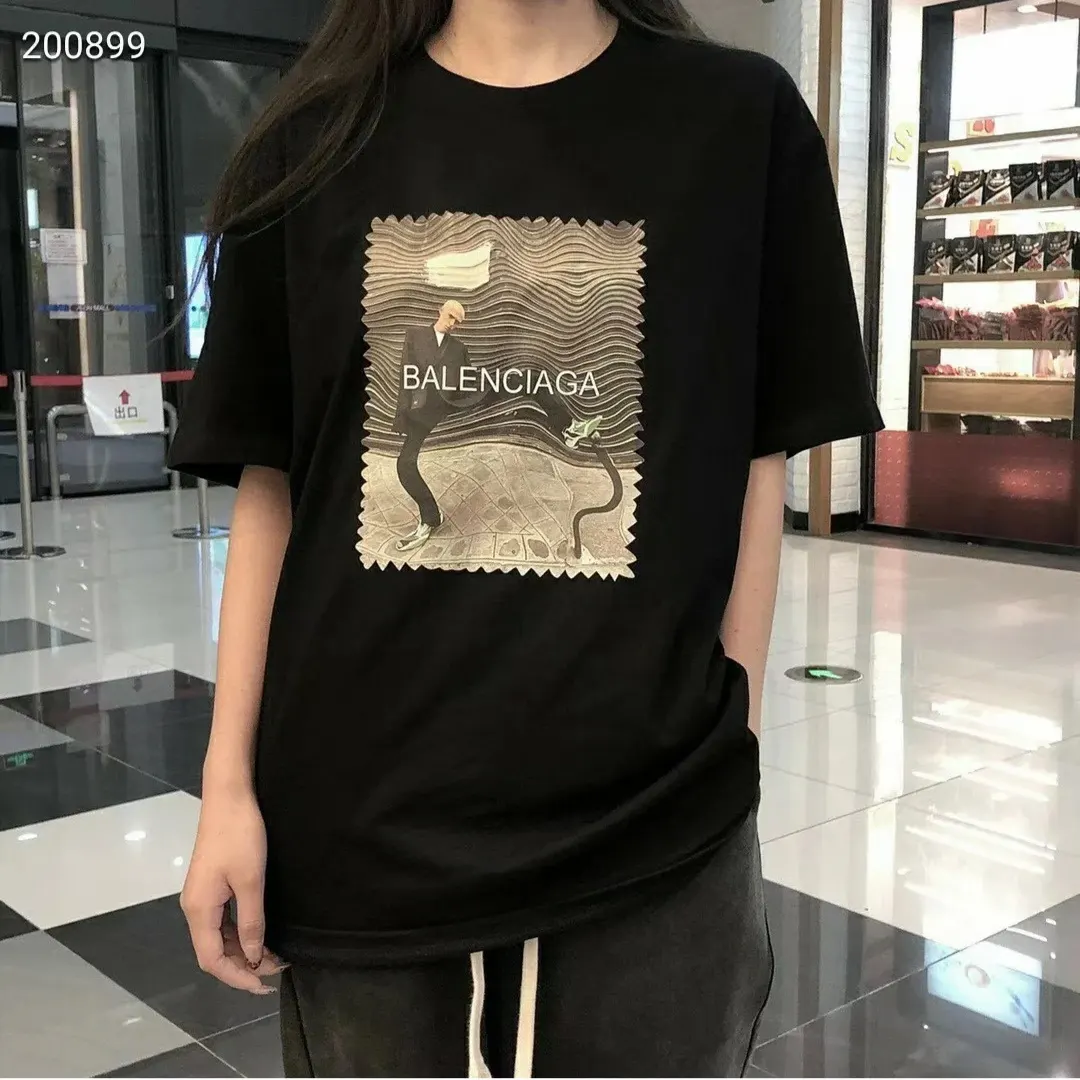 Balenciaga 纯棉 短袖T恤 街头休闲款