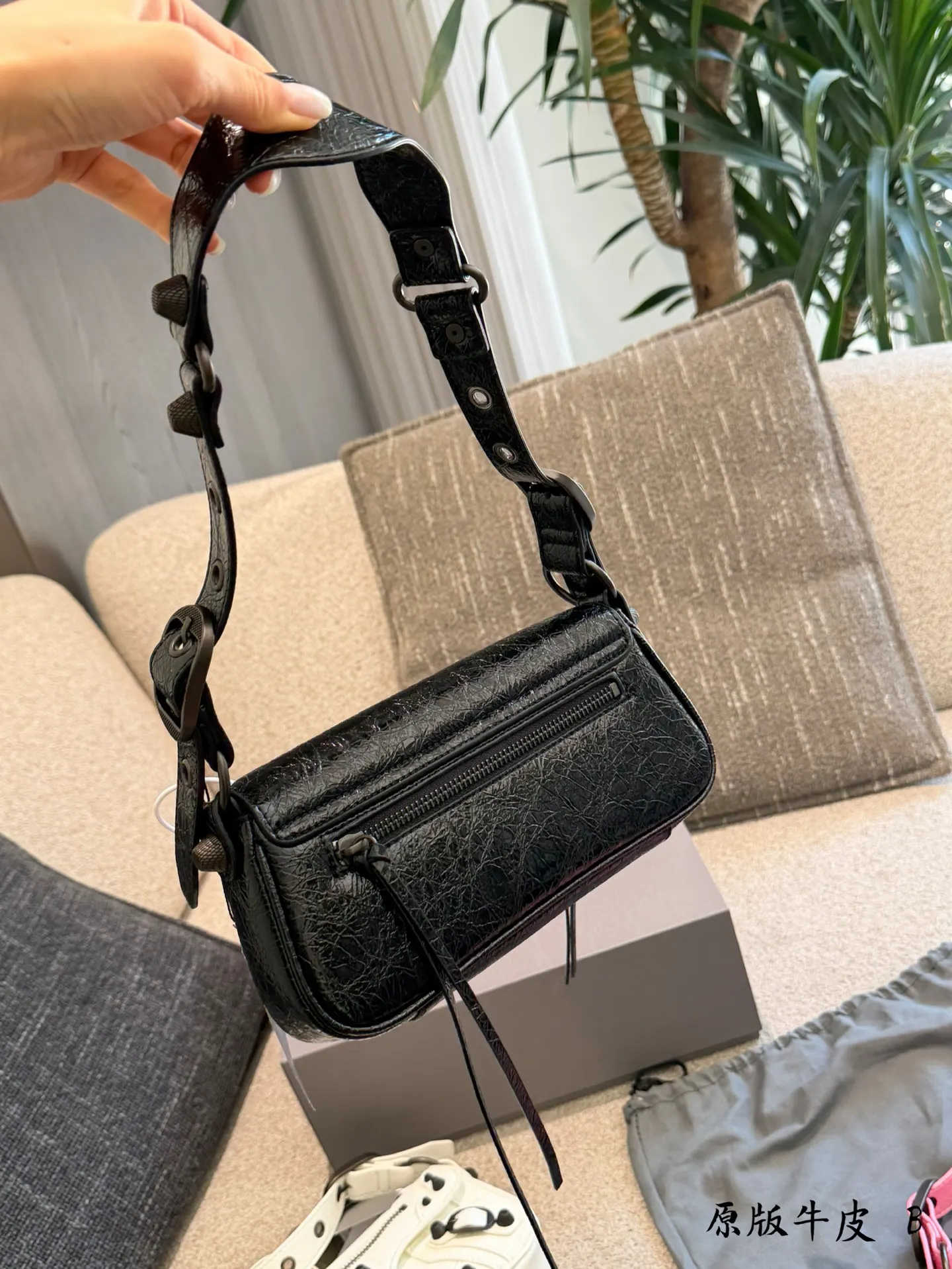 Balenciaga 黑色 皮革 收纳包 旅行收纳款