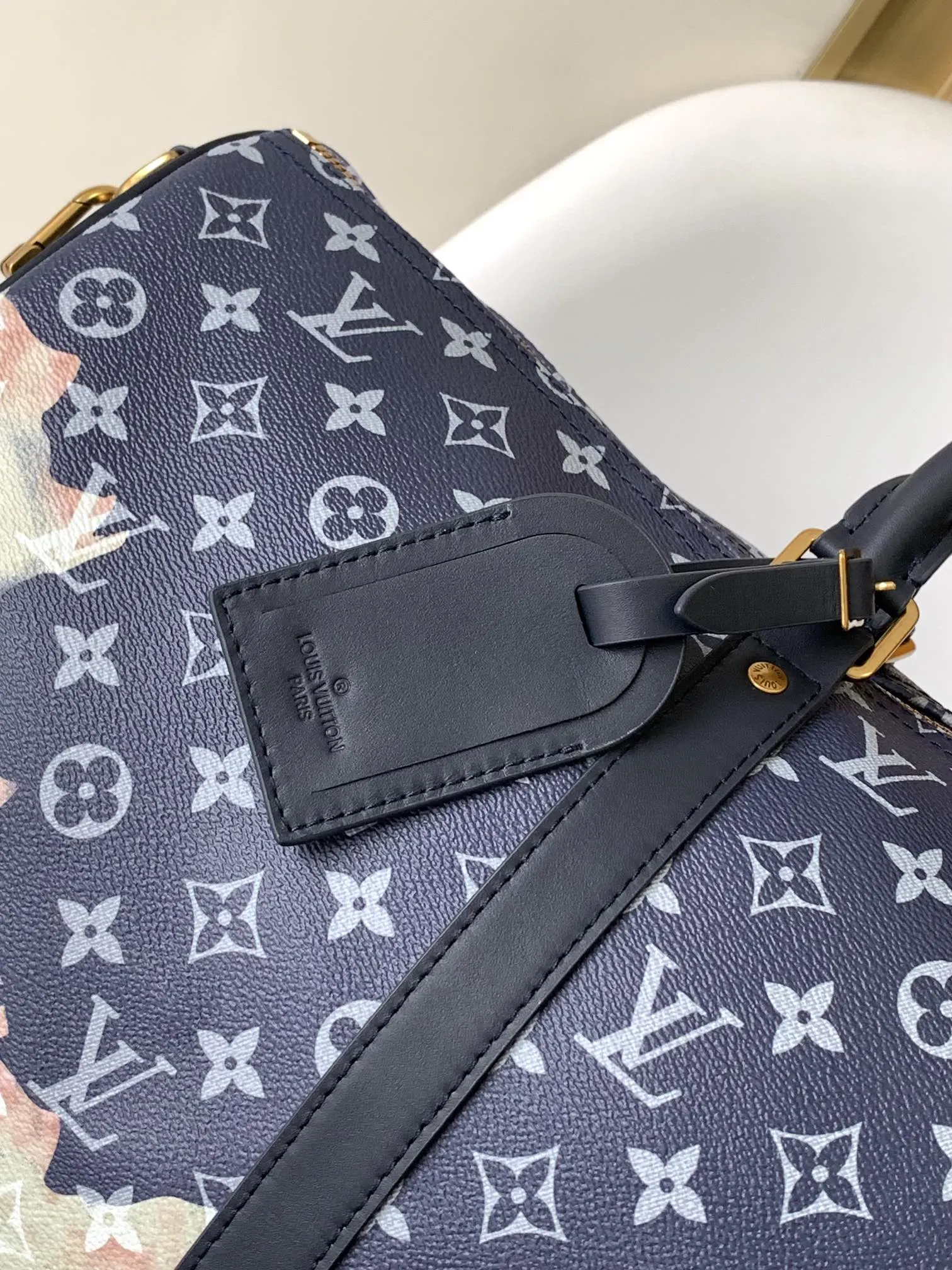 Keepall 丹宁 牛皮 旅行袋 大容量旅行款