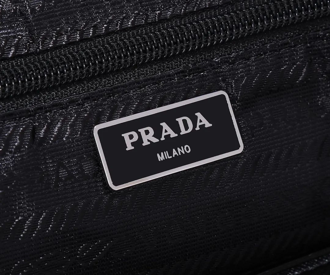 Prada 黑色 藍色 牛皮 公文包 商務通勤款
