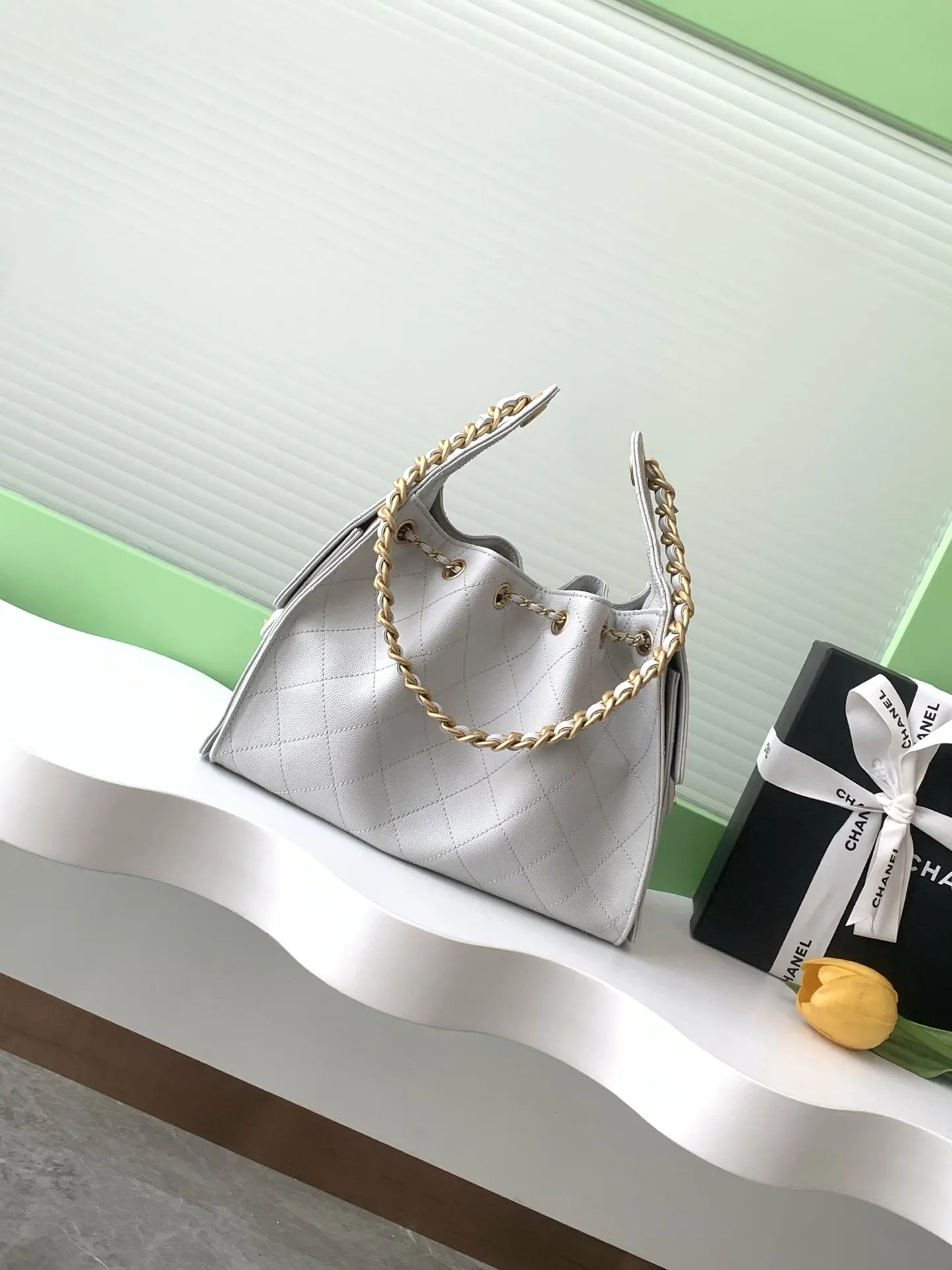 CHANEL Hobo 进口 免税 球纹皮嘻哈包 腋下包 复古腋下背款