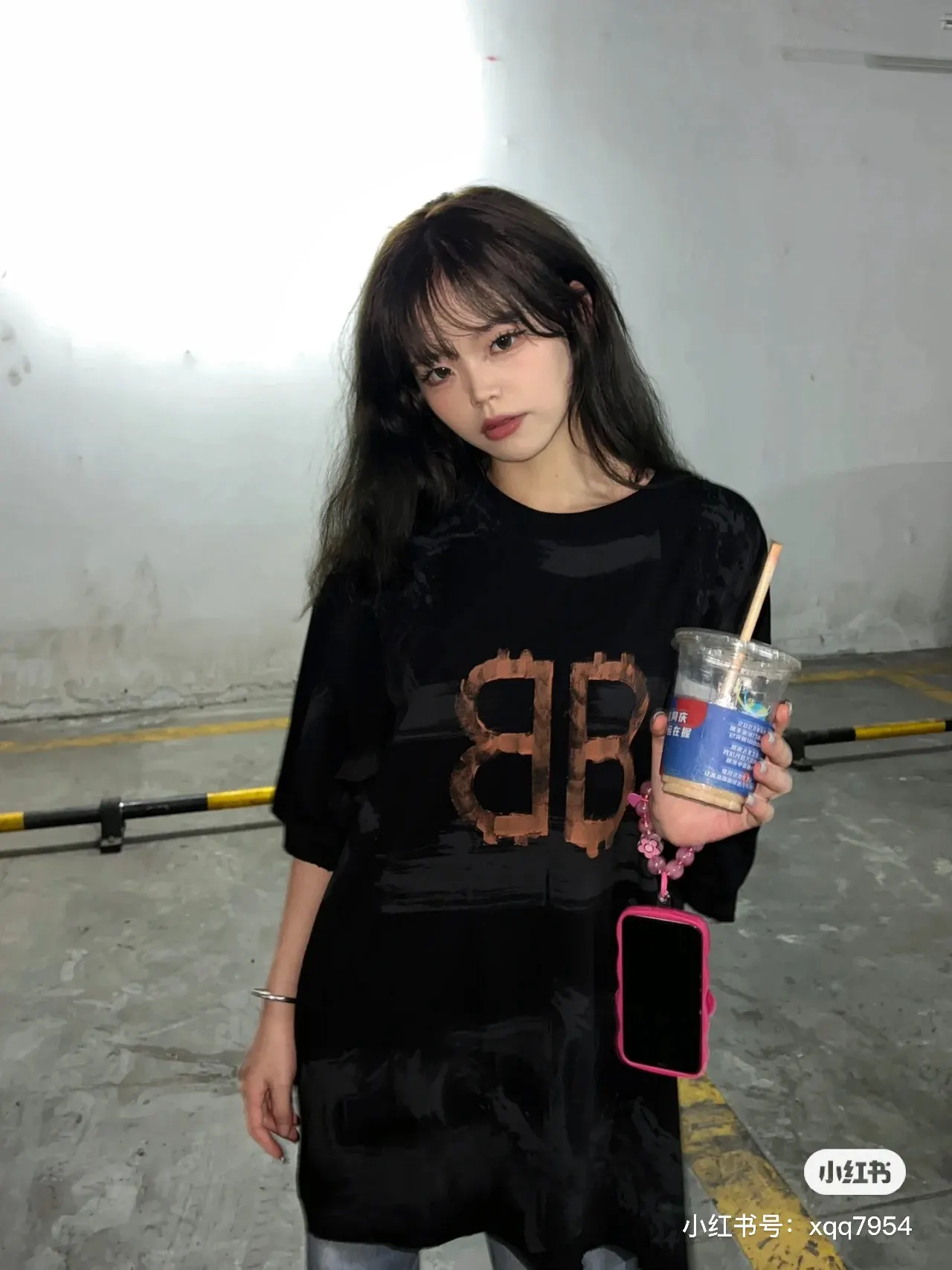 Balenciaga 黑色 Logo 印花 短袖T恤
