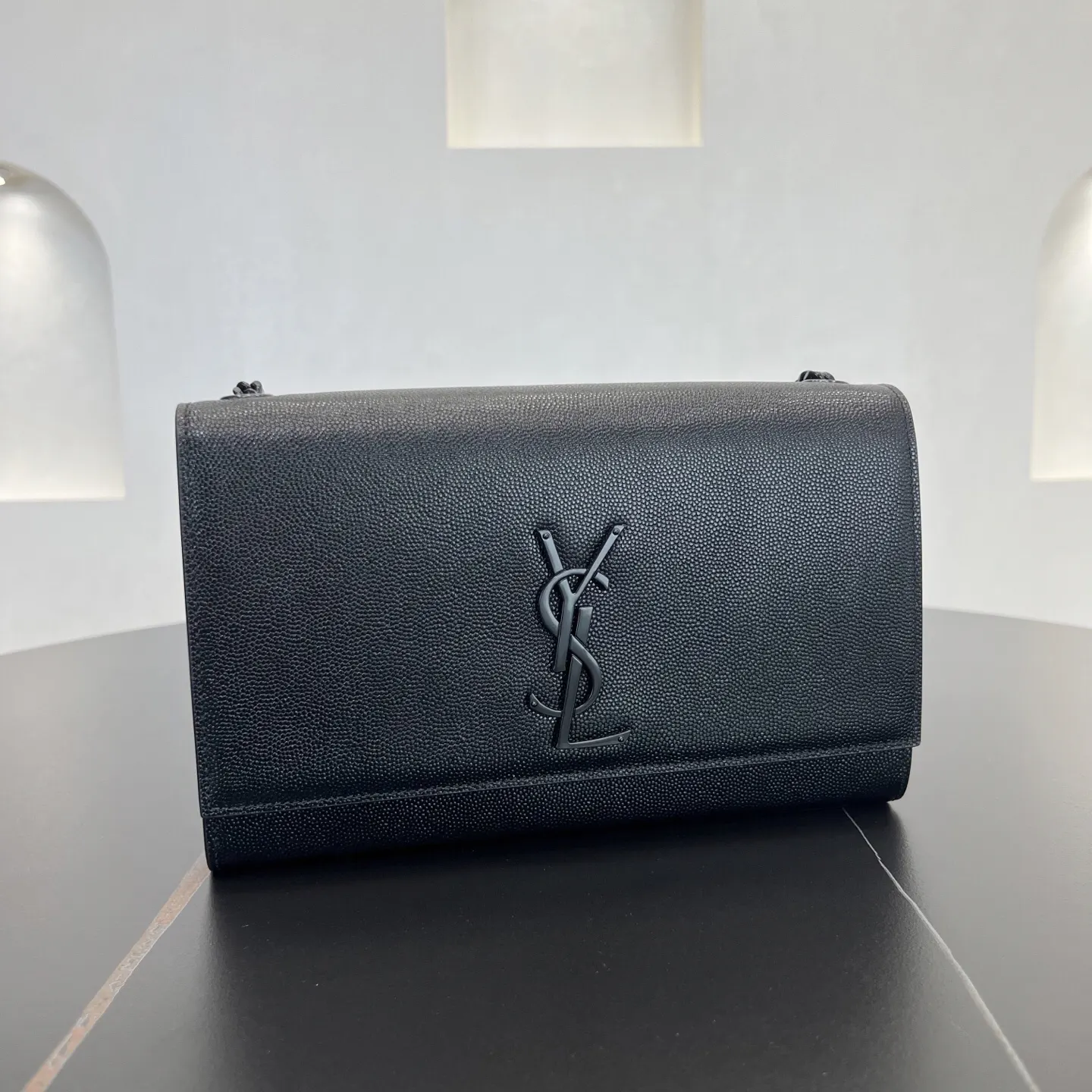 Silver Gold Chain Bag Leather