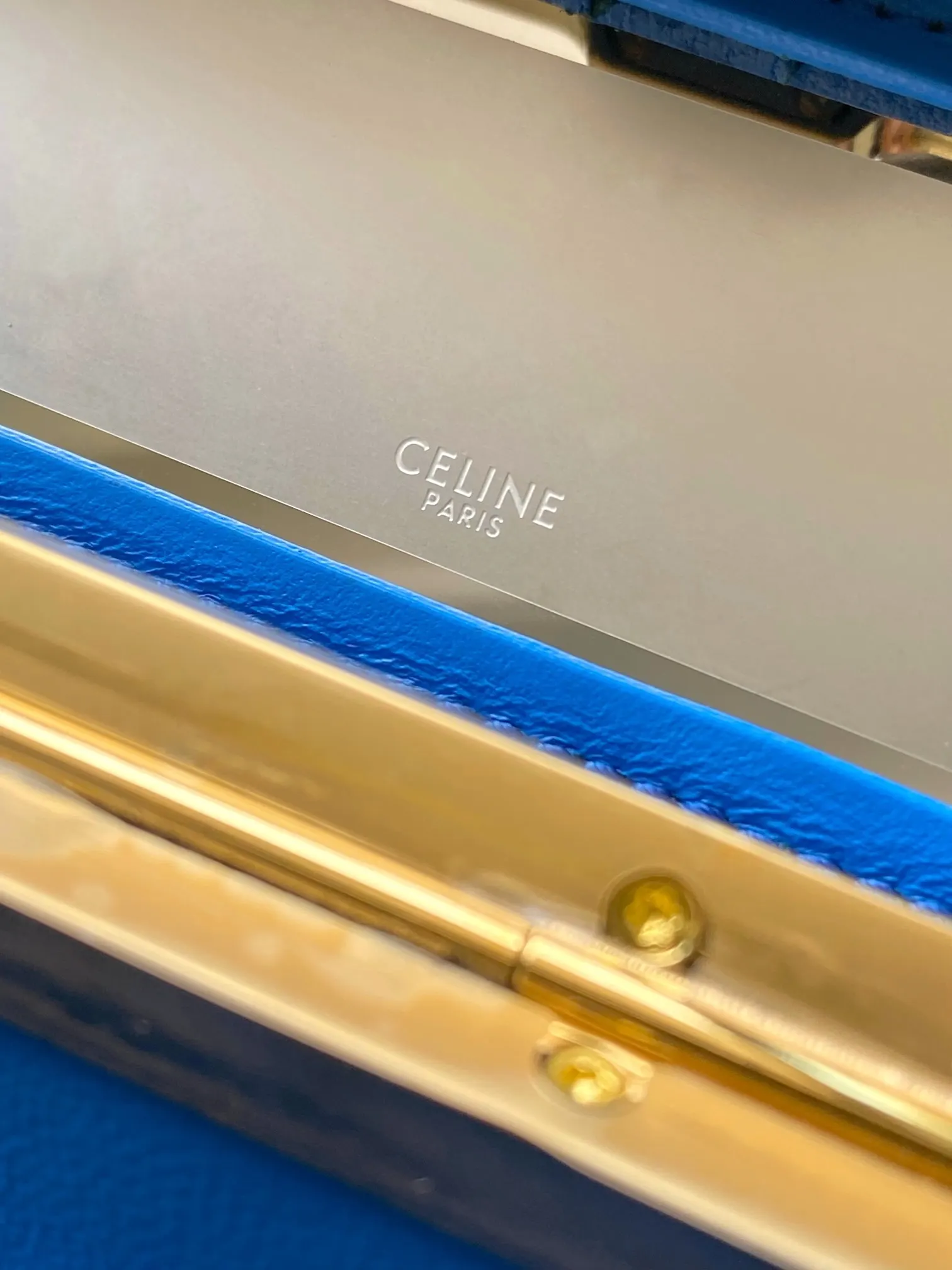 Blue Beige Cosmetic Pouch