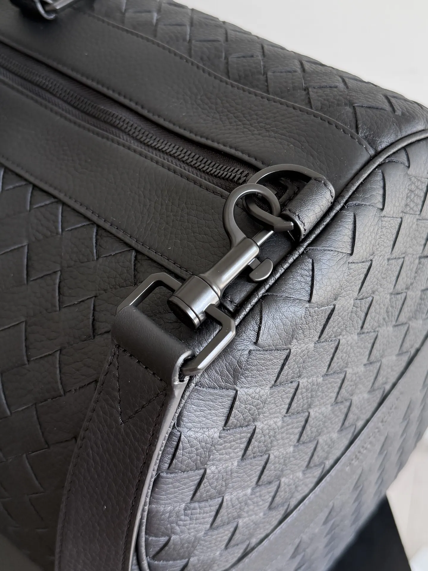 Bottega Veneta 黑色 麂皮 旅行包 大容量旅行款