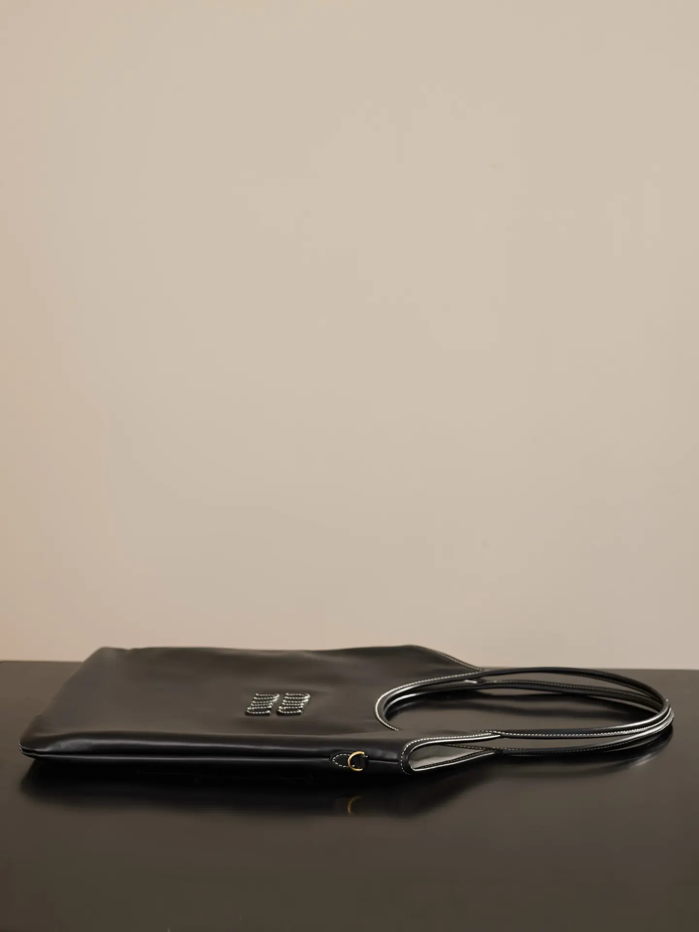 Gold Tote Bag Leather