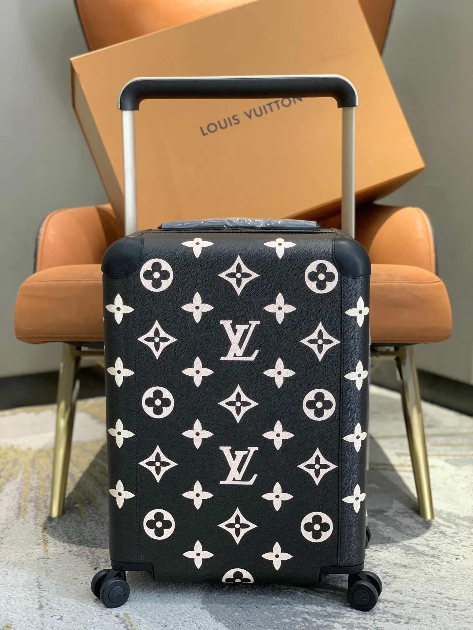 Louis Vuitton Gray Silver Suitcase Travel Lightweight