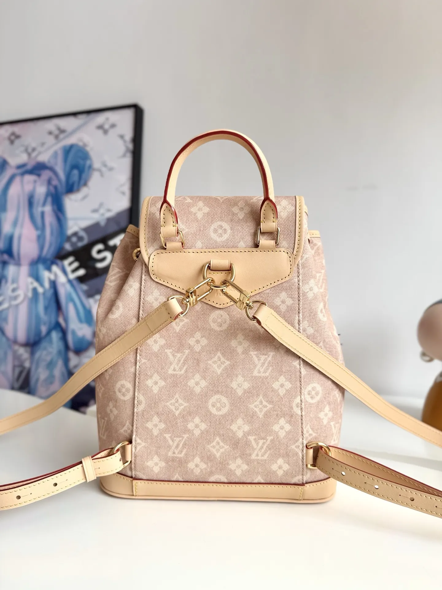 LV 帆布 『 动态 』 海外 独 双肩包 实用双肩款