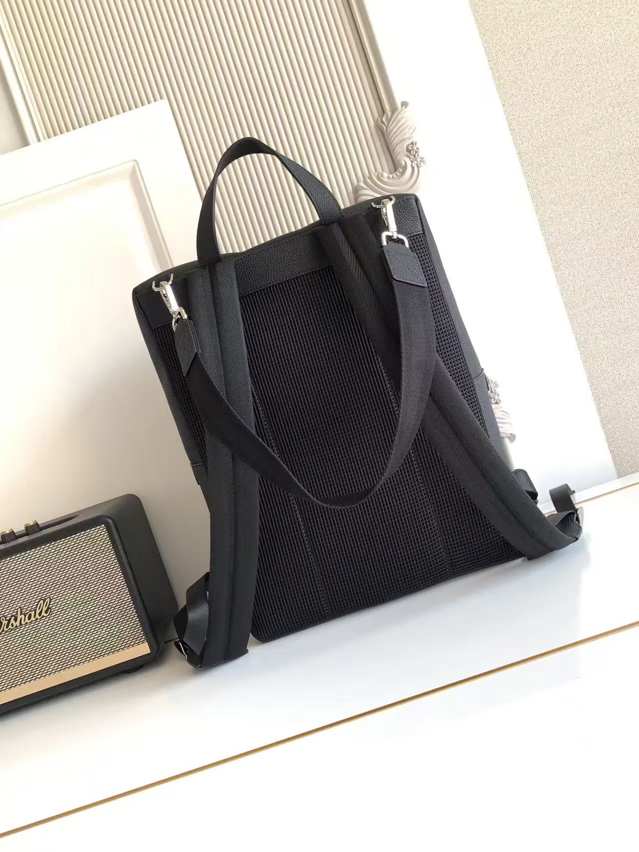 Black Silver Backpack
