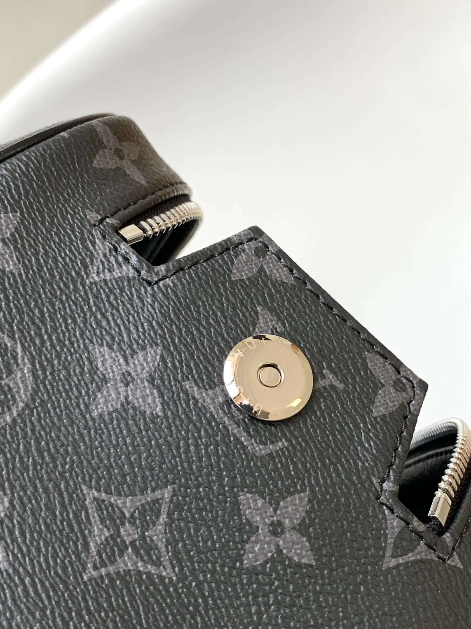 Black Monogram Organizer Pouch Travel Canvas