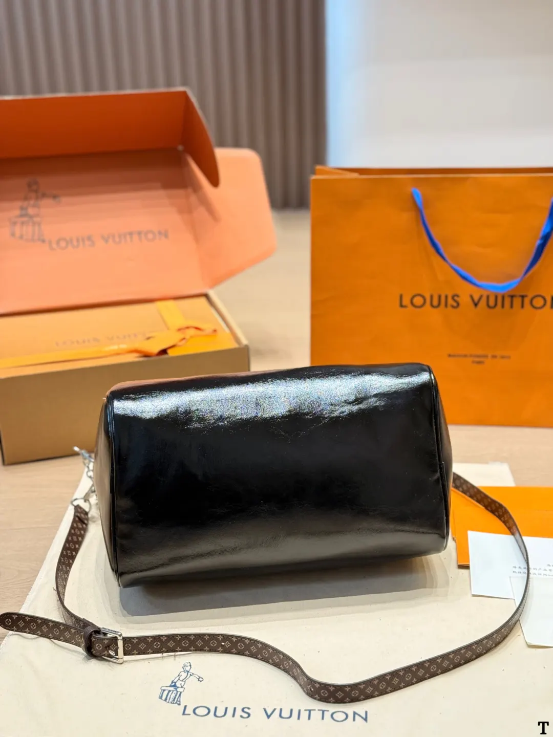 LV Speedy 黑色 老花 牛皮 鏈條包 精致鏈條款