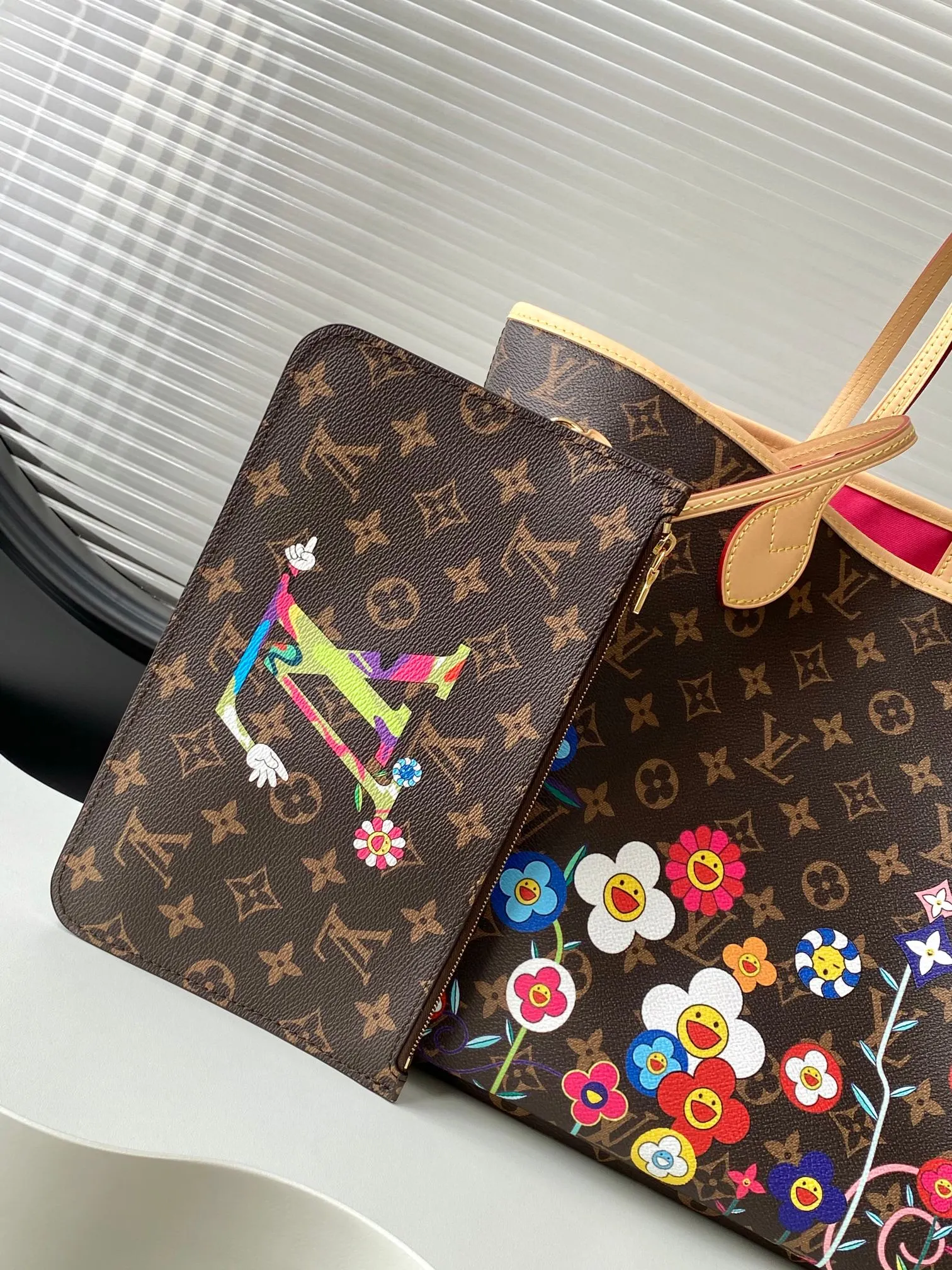 LV Neverfull 牛皮 收納包 旅行收納款