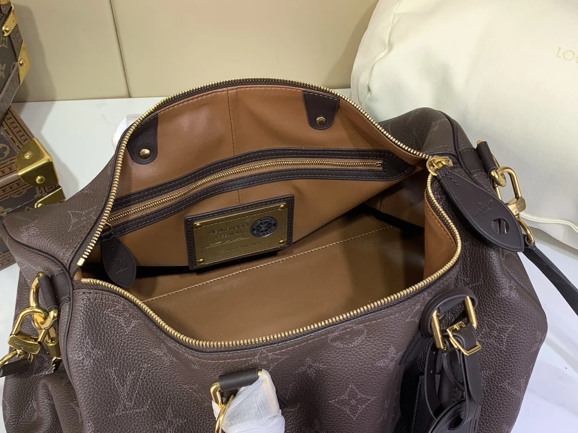 Speedy 牛皮 旅行袋 大容量旅行款