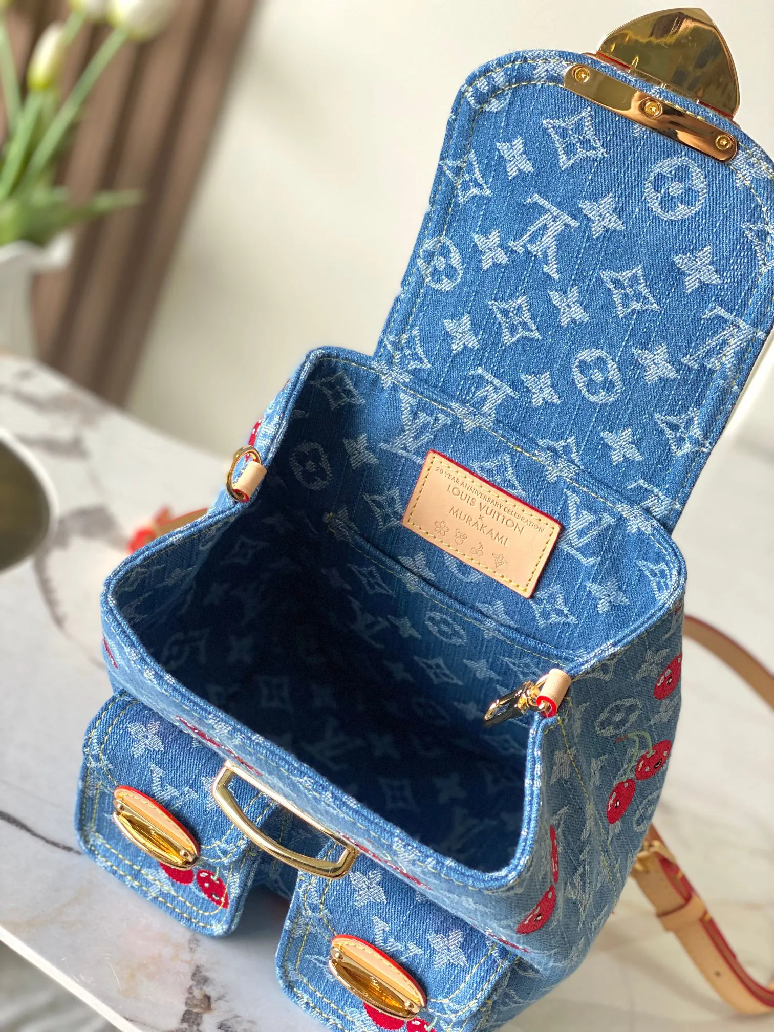 LV 牛仔 丹宁 Mo双肩包 实用双肩款