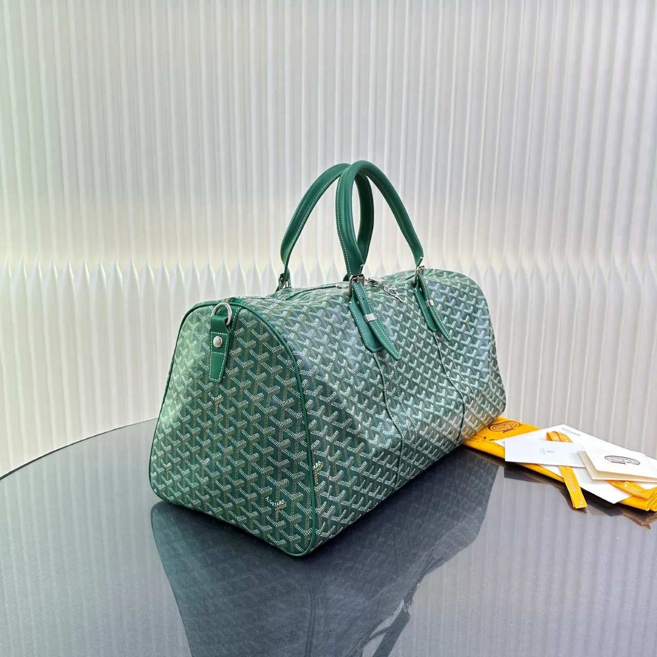 Goyard 黃色 BOSTON 旅行袋適合在机舱内使用 通过搭 一 大容量旅行款