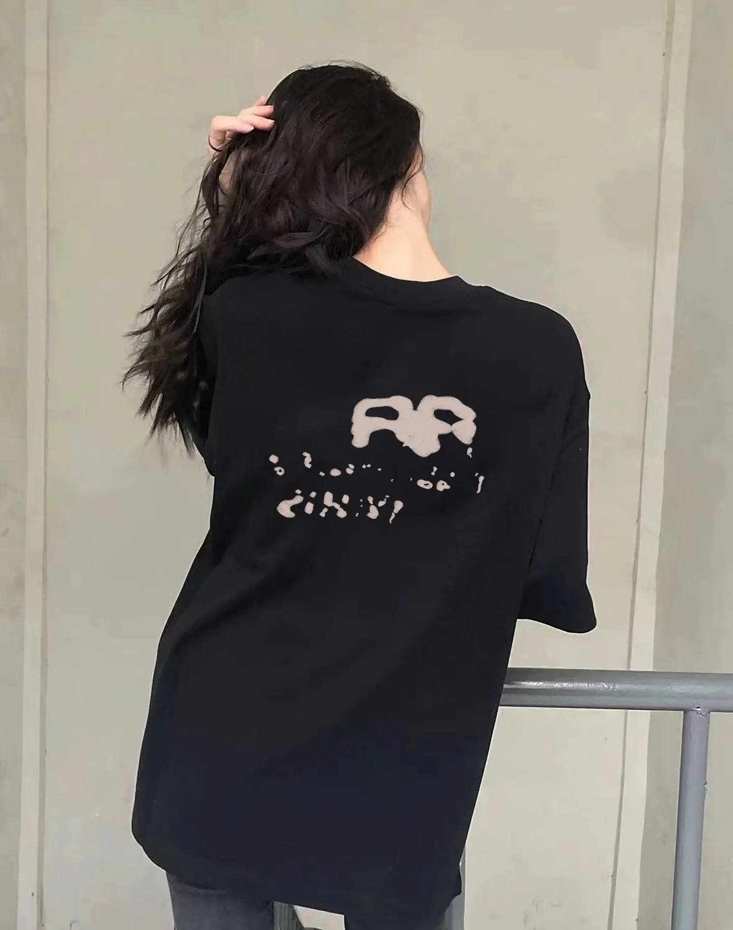 Balenciaga Black Cotton Short Sleeve T-Shirt Loose