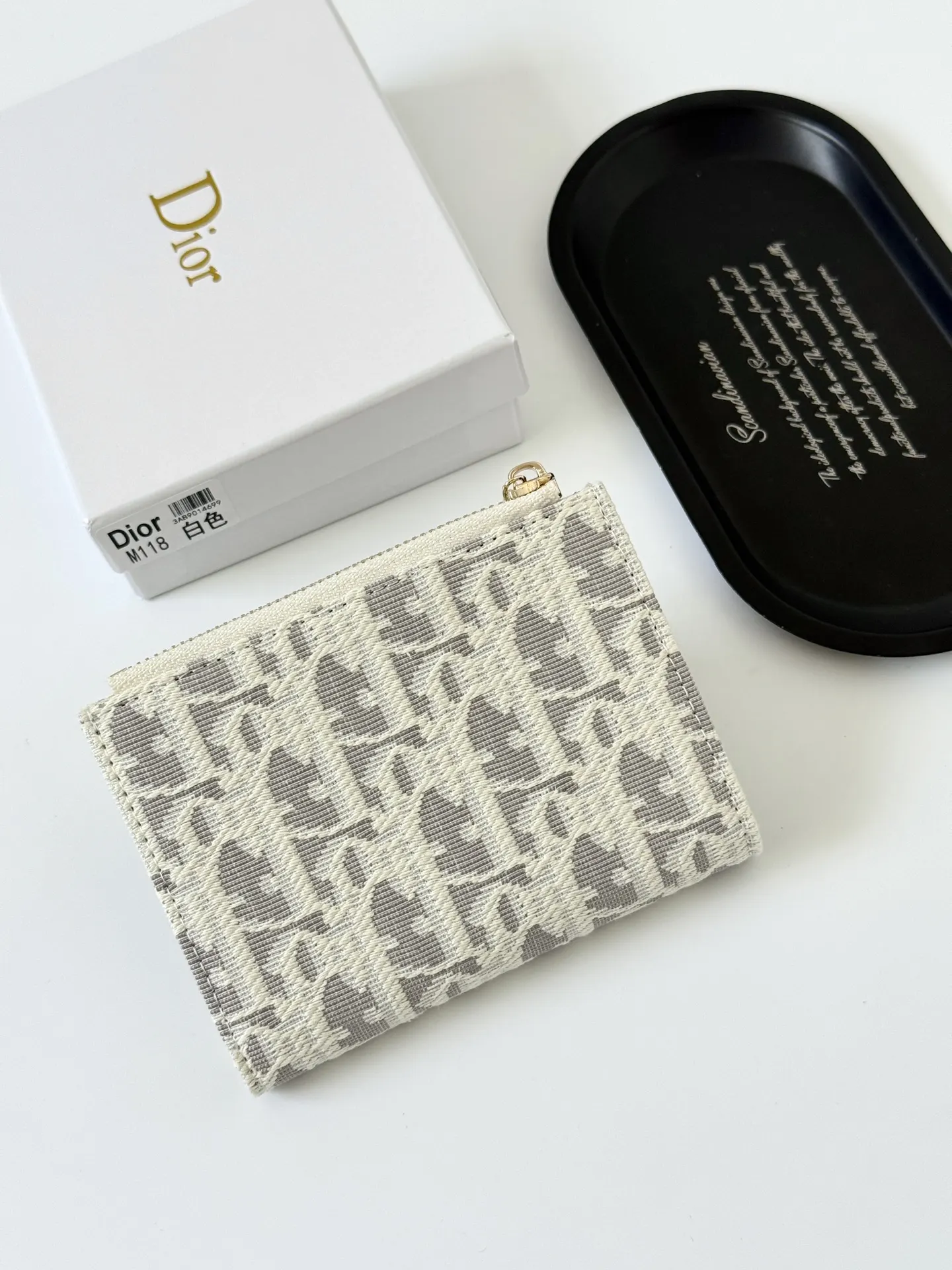 Dior 白色 皮革 钱包