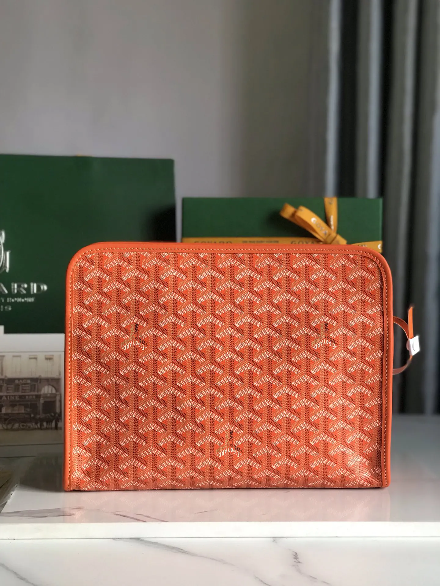 Goyard 黄色 牛皮 手拿包 精致手拿款