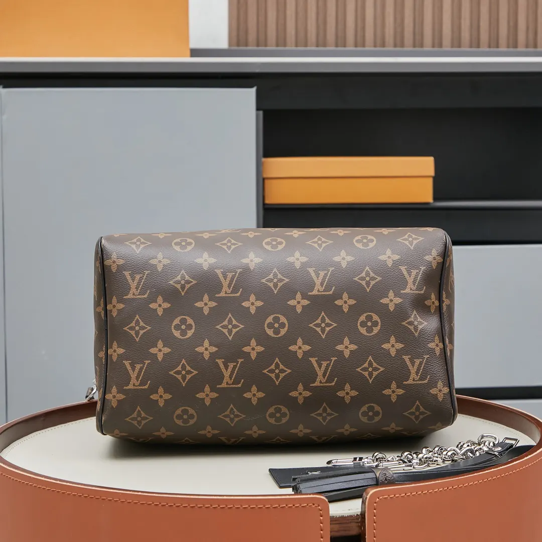 Black Monogram Chain Bag Canvas