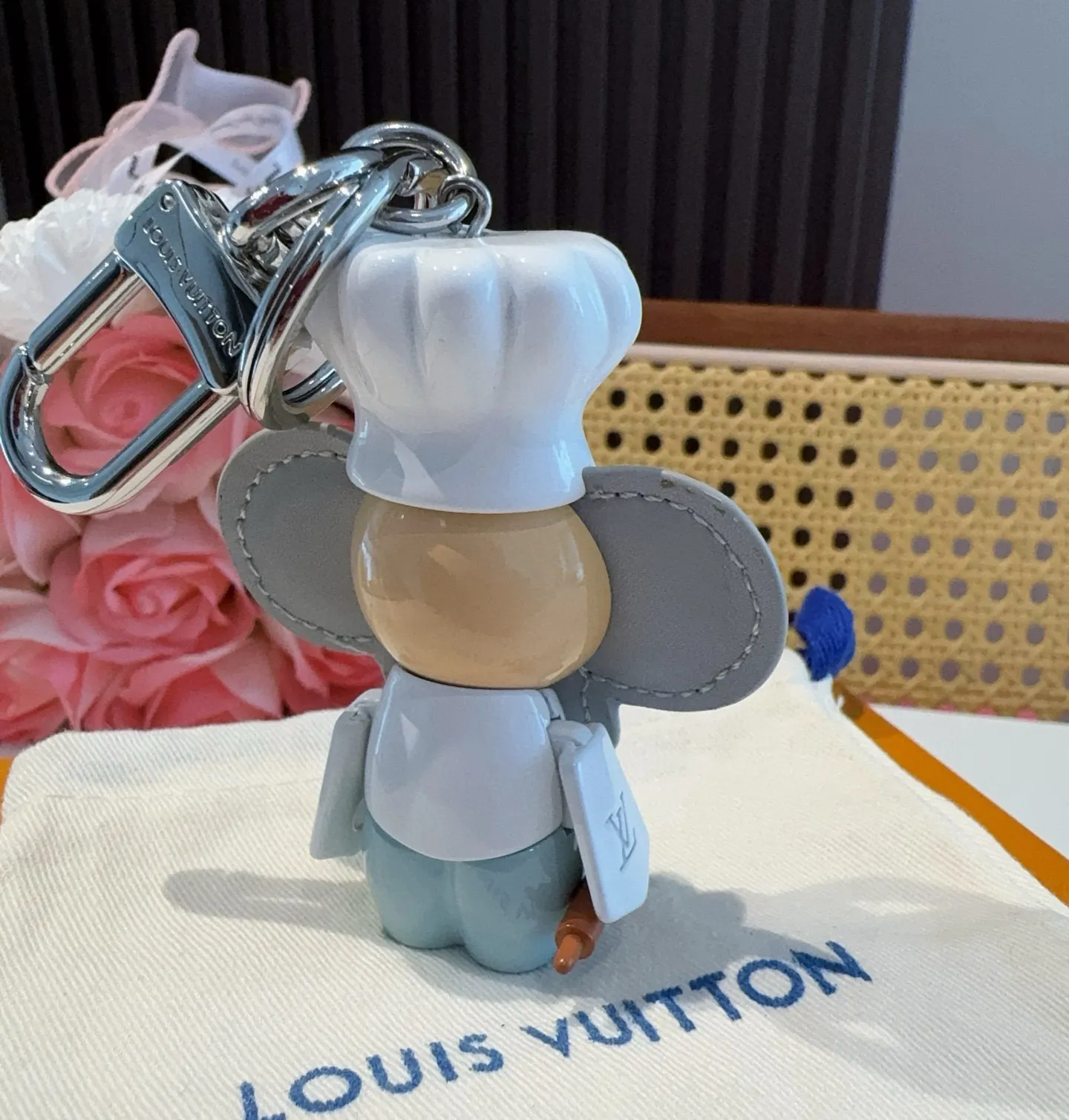 LV Blue Plush Character Keychain Bag Charm Image 5 LV Blue Plush Character Keychain Bag Charm Image 5