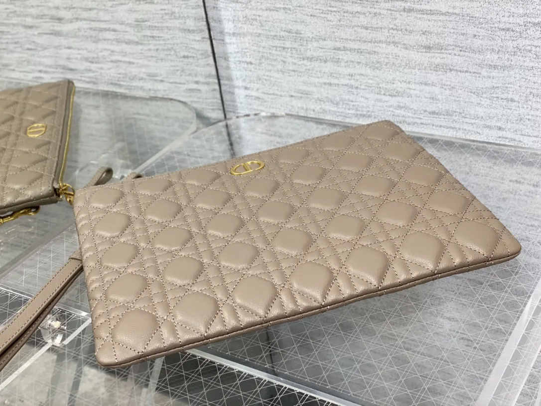Dior Caro 暖灰褐色 Daily 手拿包 復古风十足 精致手拿款