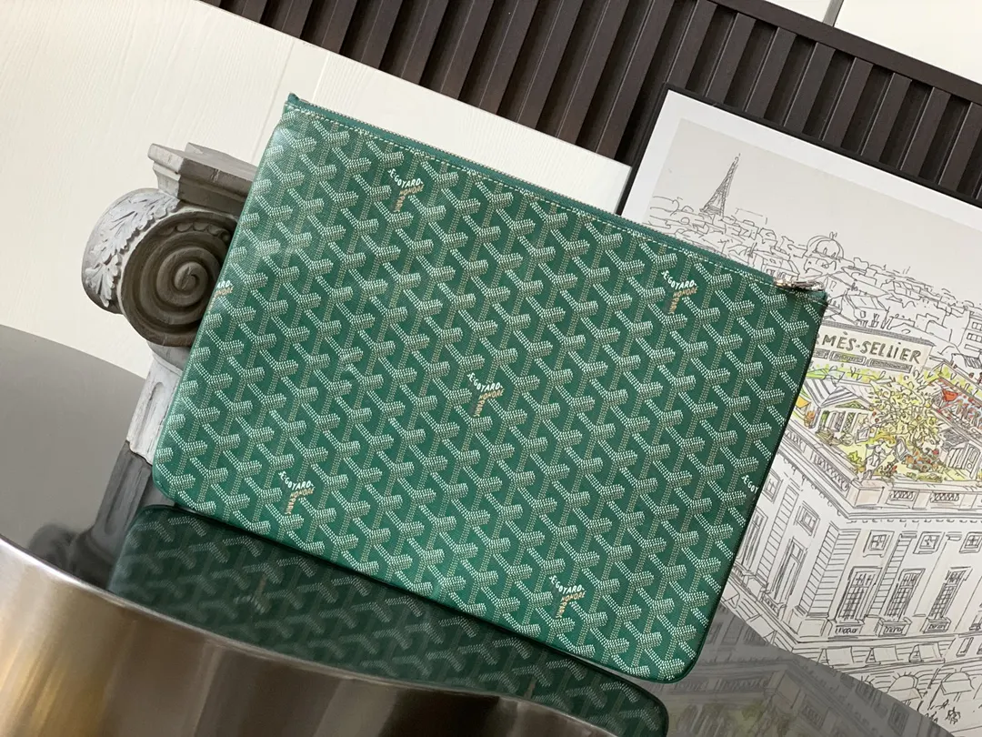 Goyard Green Clutch Bag