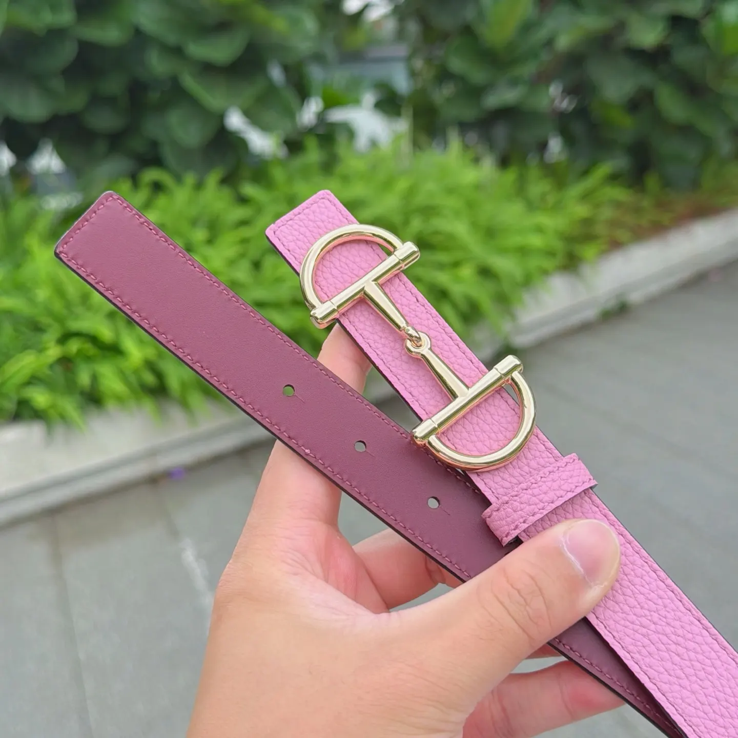 Gucci Double G Buckle Cowhide Double Sided Belt Business And Leisure Image 5 Gucci Double G Buckle Cowhide Double Sided Belt Business And Leisure Image 5