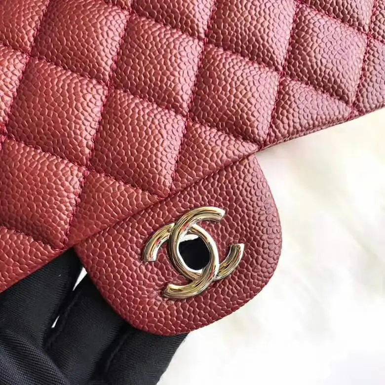 CHANEL 牛皮 CF mini 进口球纹牛皮 链条包 精致链条款