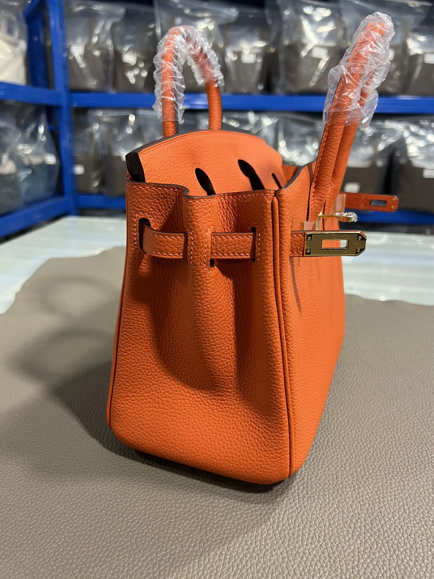 Hermès Birkin 橙色 Togo牛皮 手提包 25cm