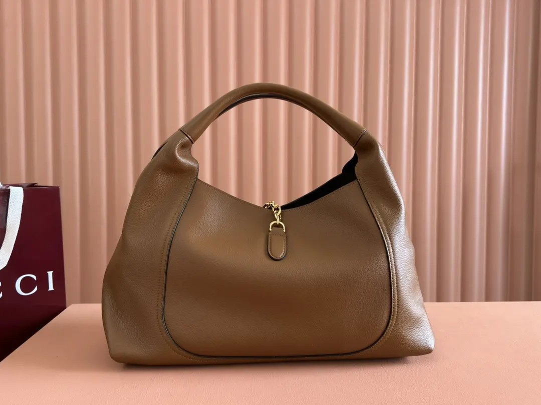 Gucci 棕色 金色 牛皮 手拿包 精致手拿款