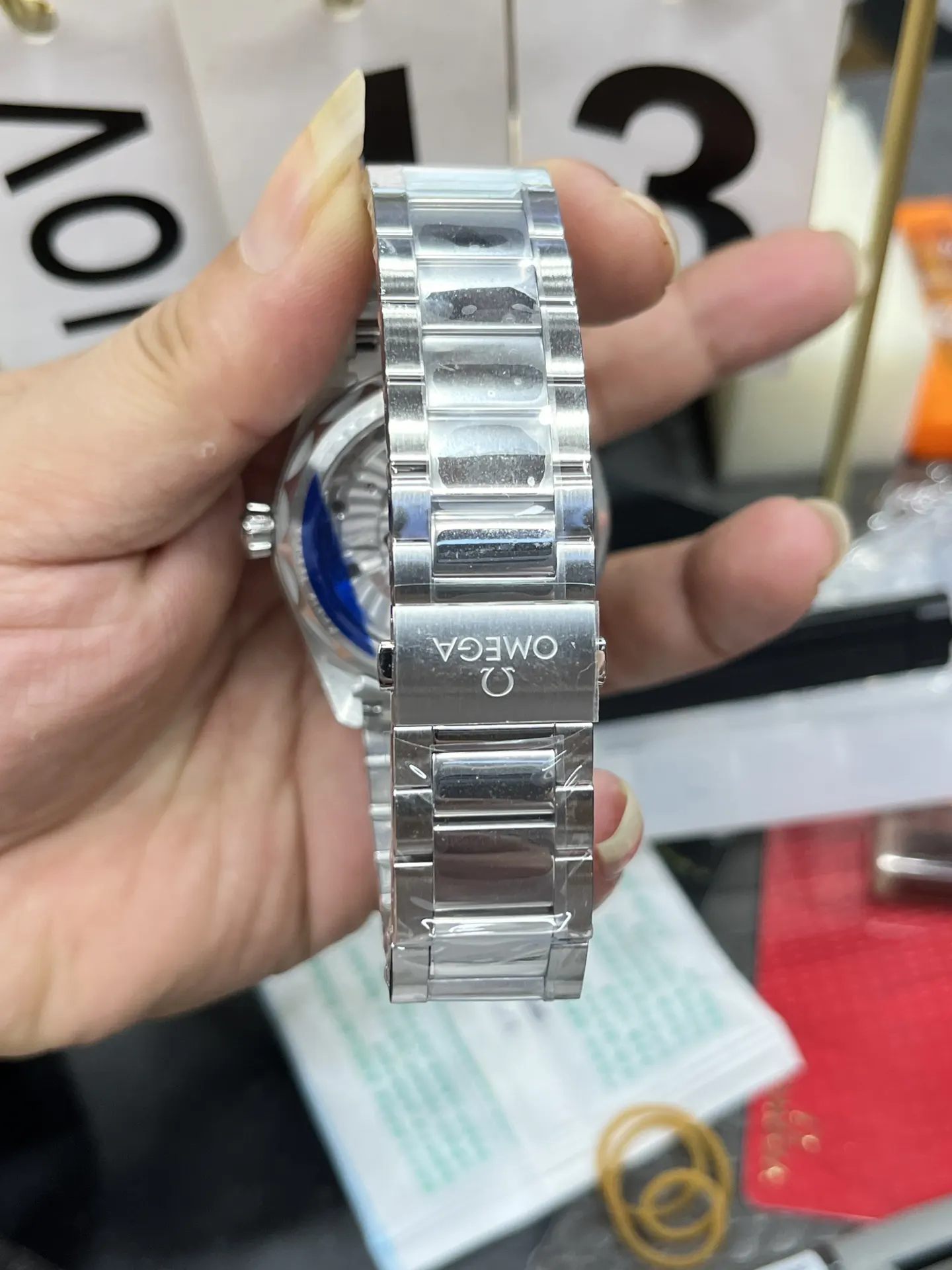 Omega 专供大厂出品 VS欧米茄海马 系列 柚木蓝面 手表 经典腕表款