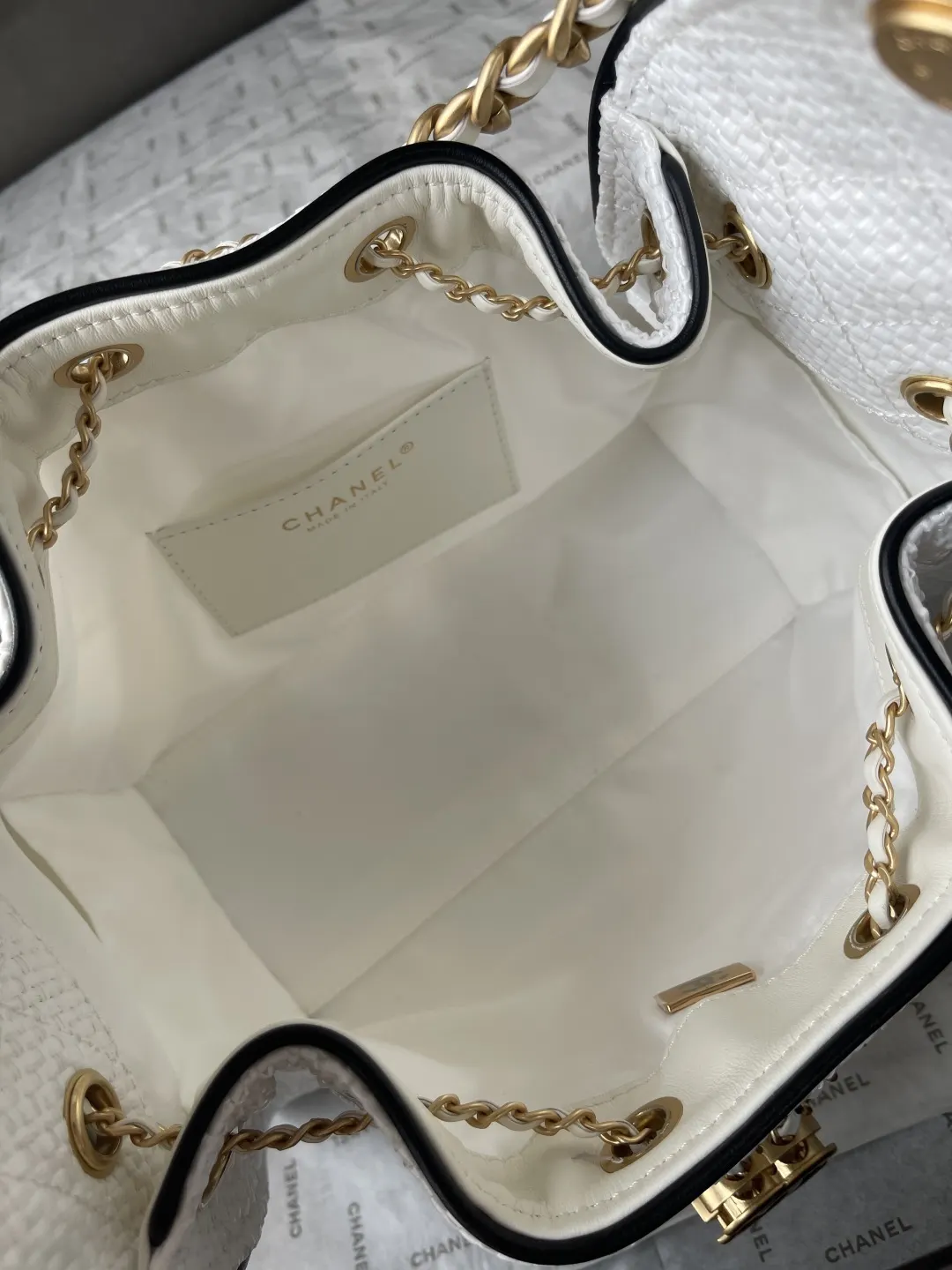 CHANEL 黑色 白色 腋下包 复古腋下背款