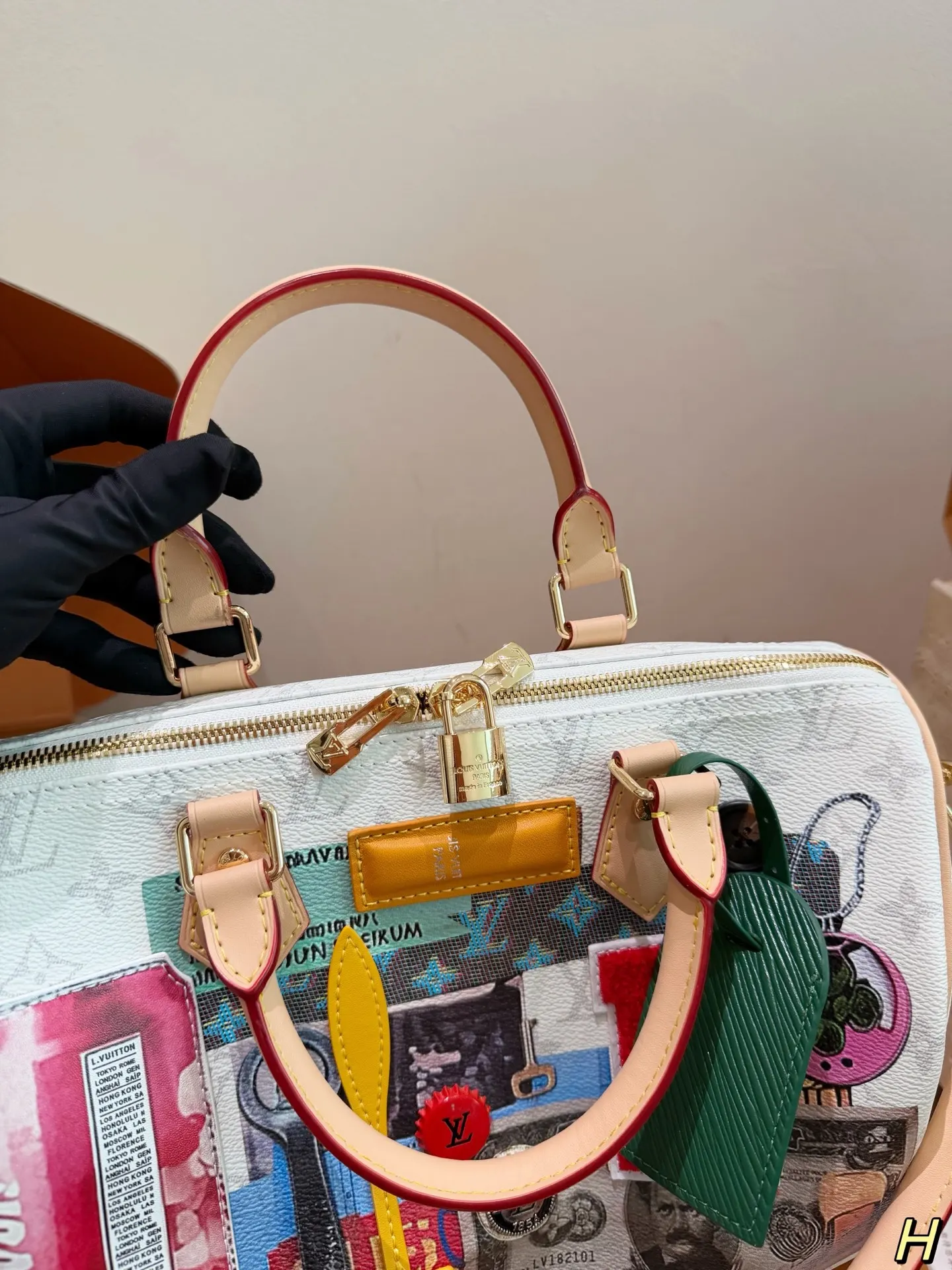 Louis Vuitton Speedy 米色 Monogram 手提包