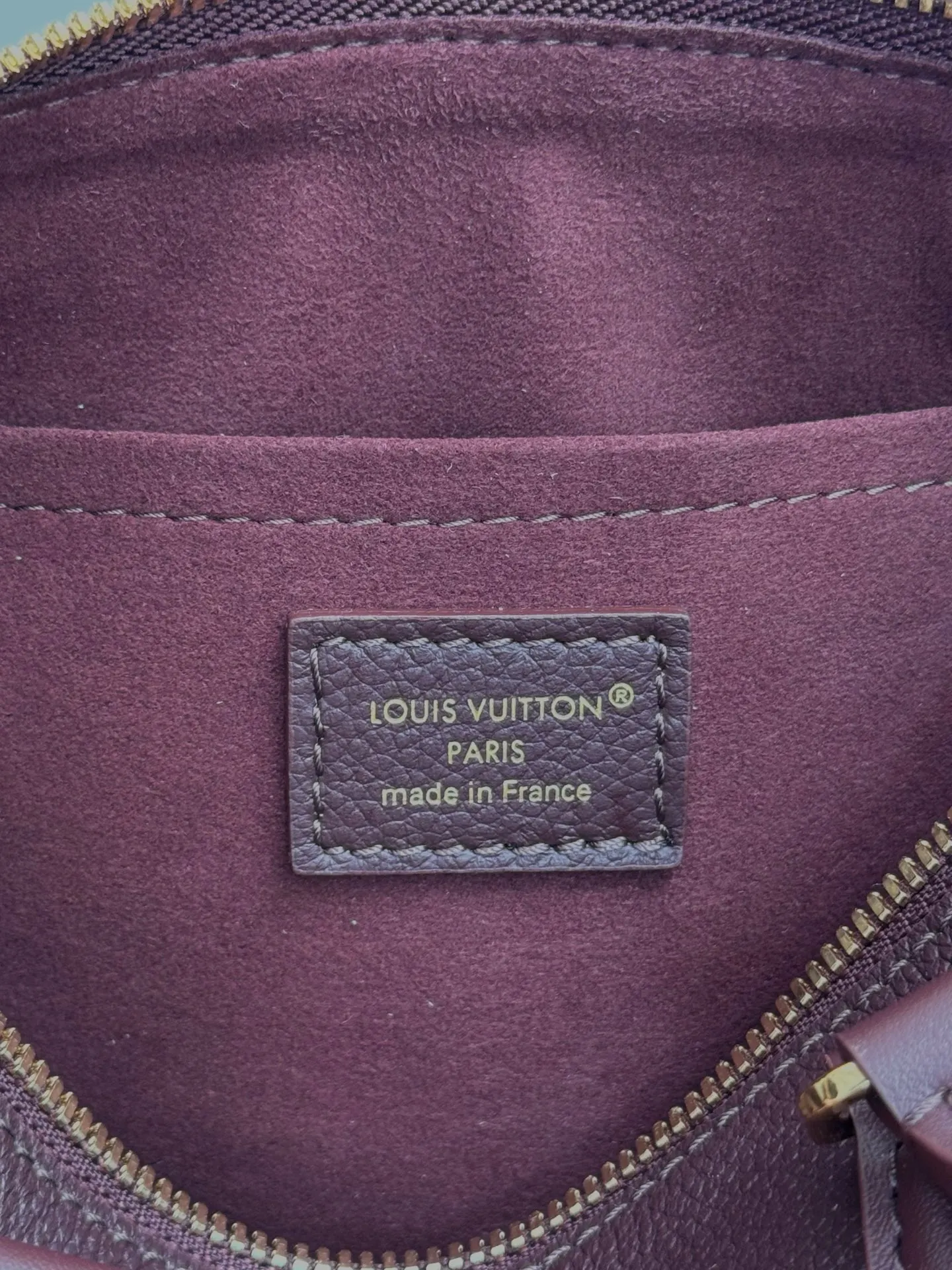 LV Burgundy Embossed Handbag Image 9 LV Burgundy Embossed Handbag Image 9