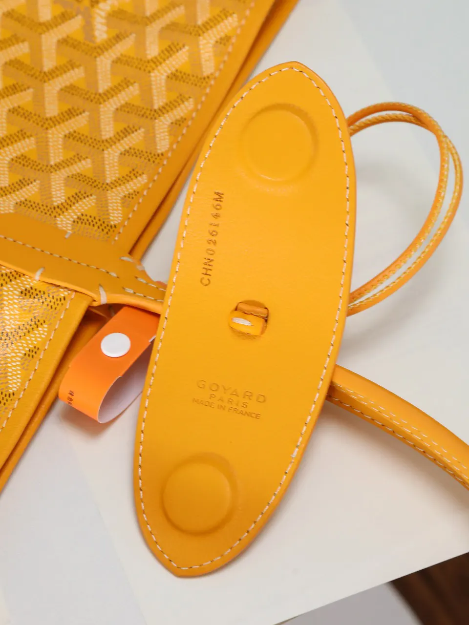 Goyard Yellow Hobo Shoulder Bag Vintage Canvas
