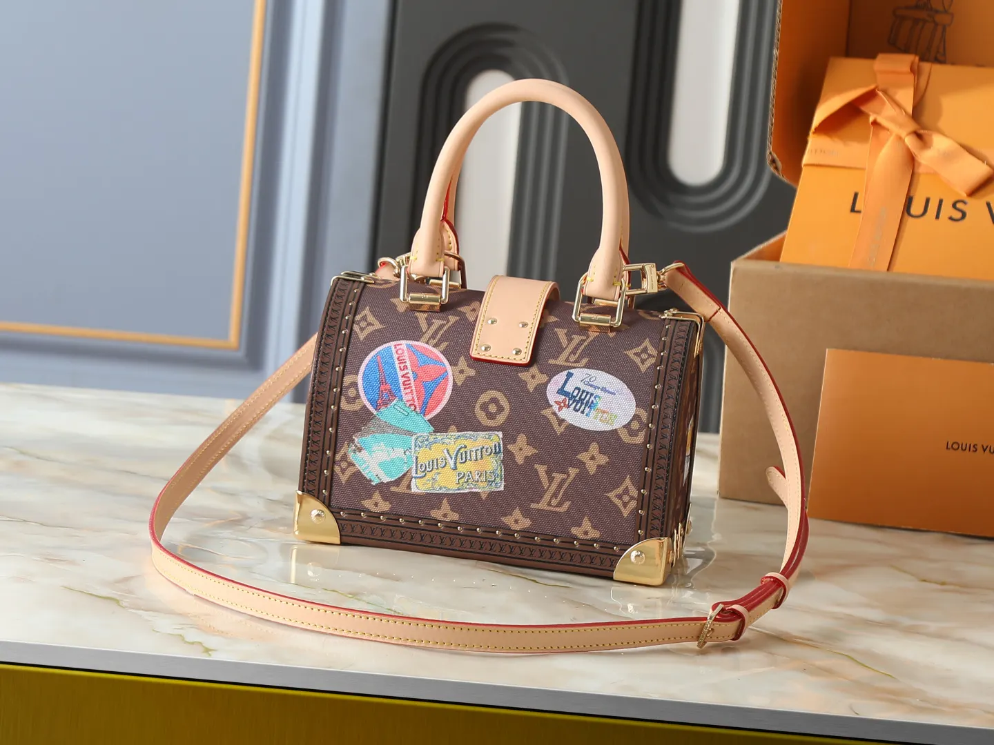 LV Speedy 牛皮 旅行包 大容量旅行款