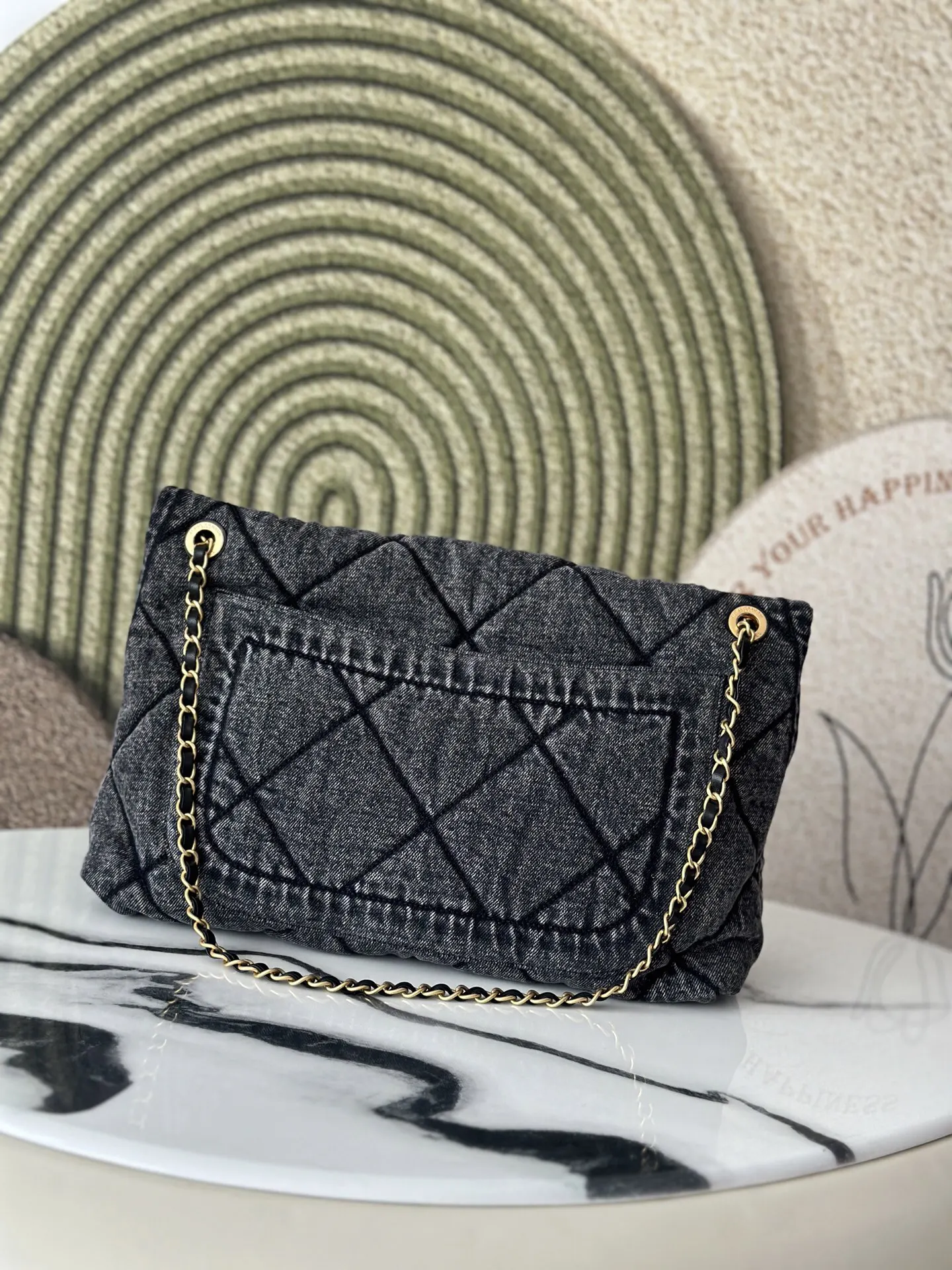 CHANEL 金色 牛仔 鏈條包 精致鏈條款