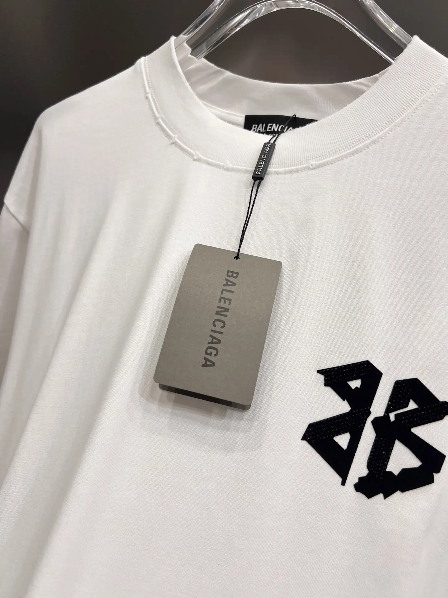 Balenciaga Black Logo Short Sleeve T-Shirt Loose